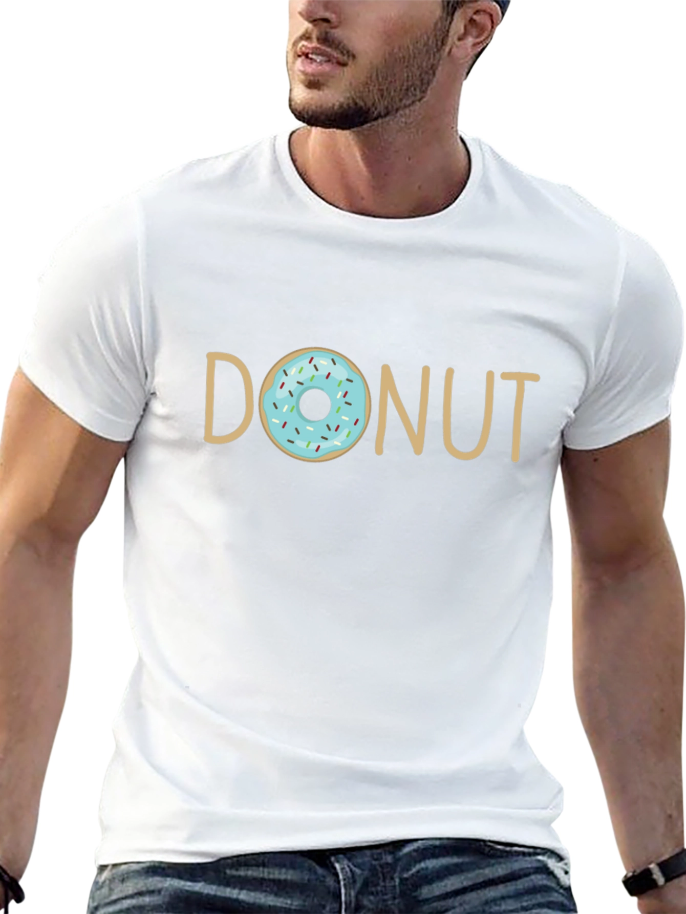 Donut Graphic T-Shirt - Casual Cotton Tee