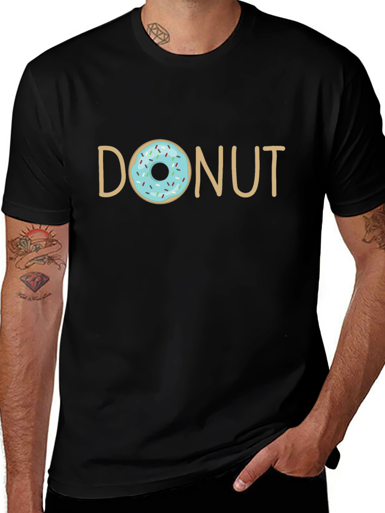 Donut Graphic T-Shirt - Casual Cotton Tee