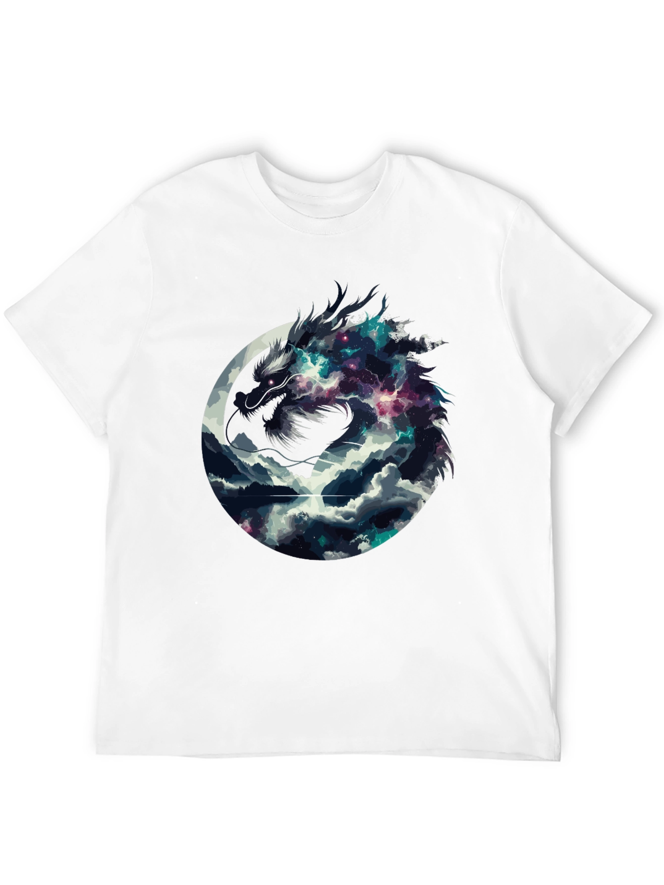 Dragon Galaxy Graphic Tee - Mens Black T-Shirt