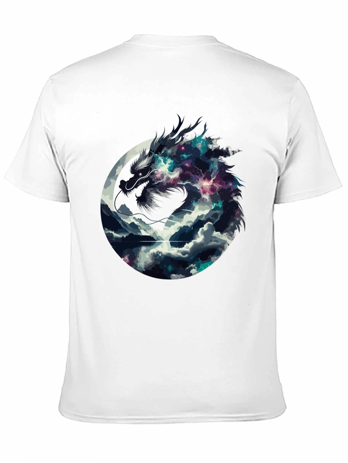 Dragon Galaxy Graphic Tee - Mens Black T-Shirt
