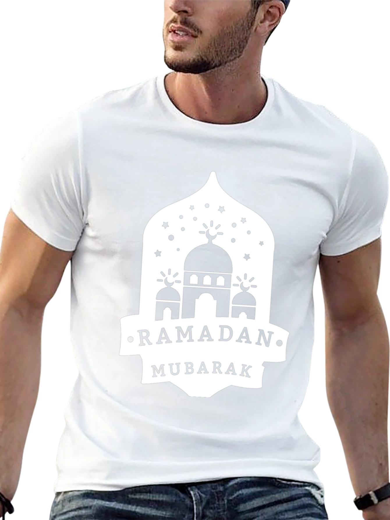 Ramadan Mubarak Graphic T-Shirt - Black