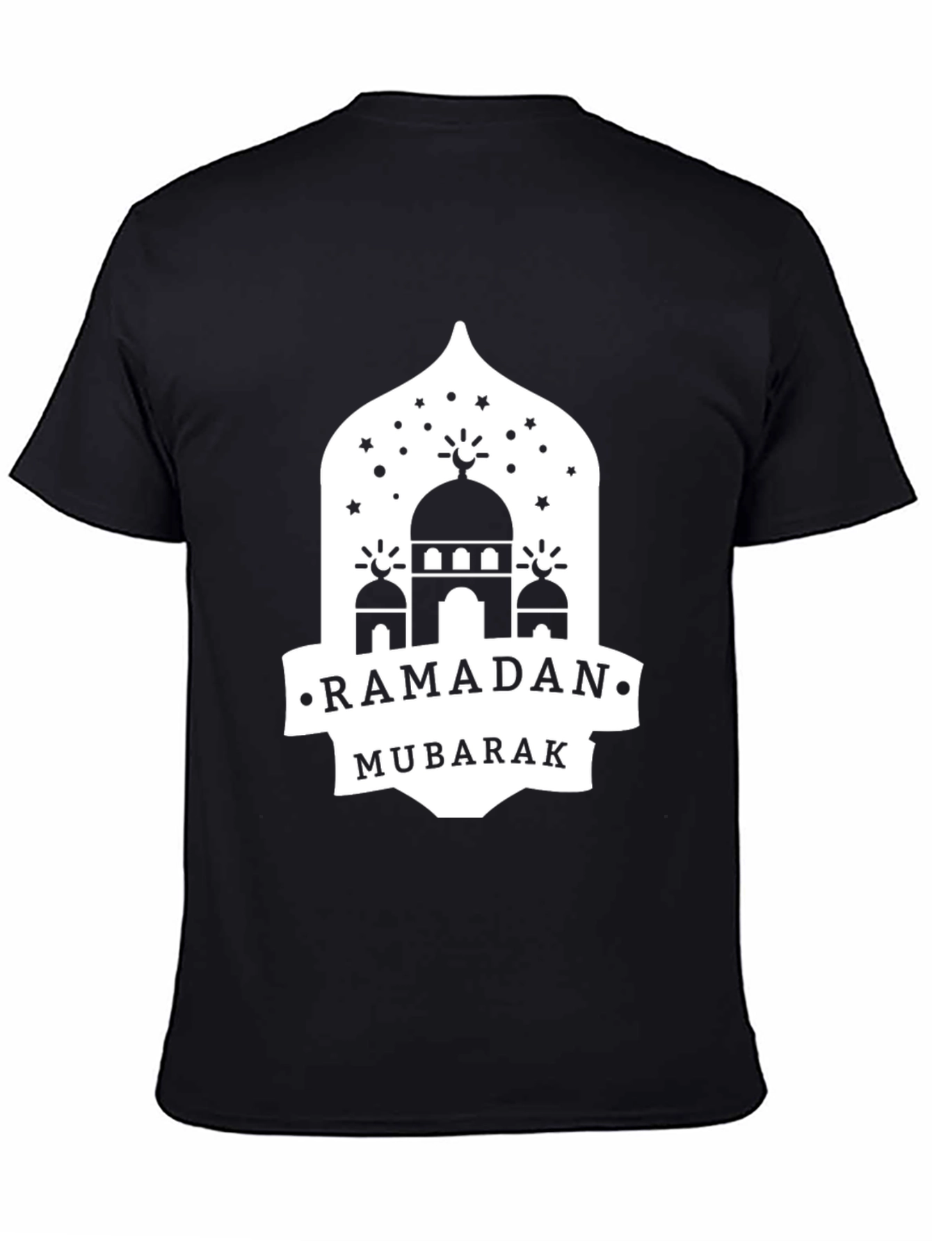 Ramadan Mubarak Graphic T-Shirt - Black