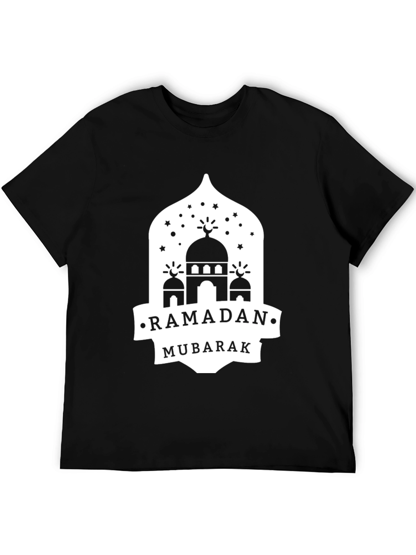 Ramadan Mubarak Graphic T-Shirt - Black