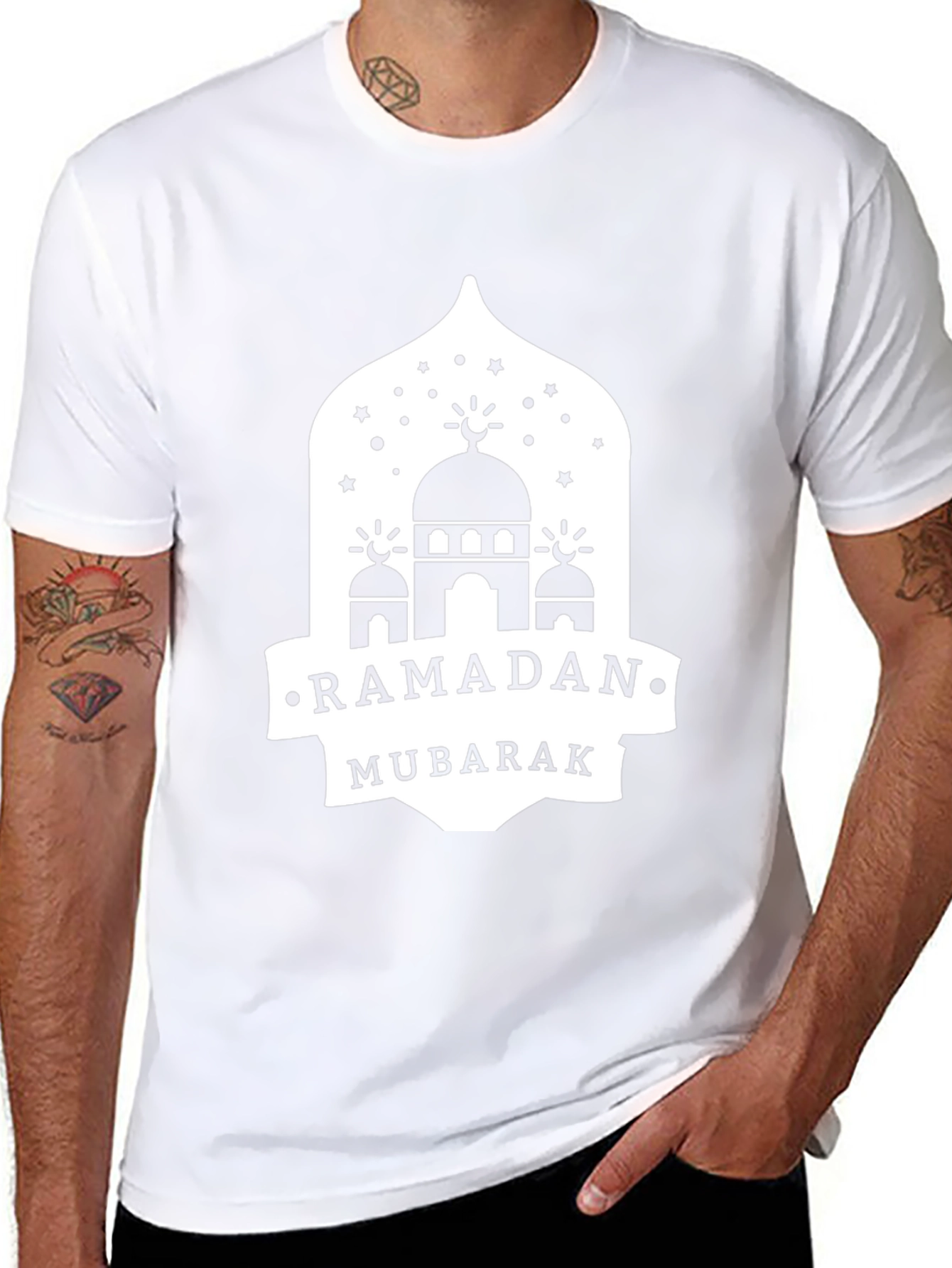 Ramadan Mubarak Graphic T-Shirt - Black