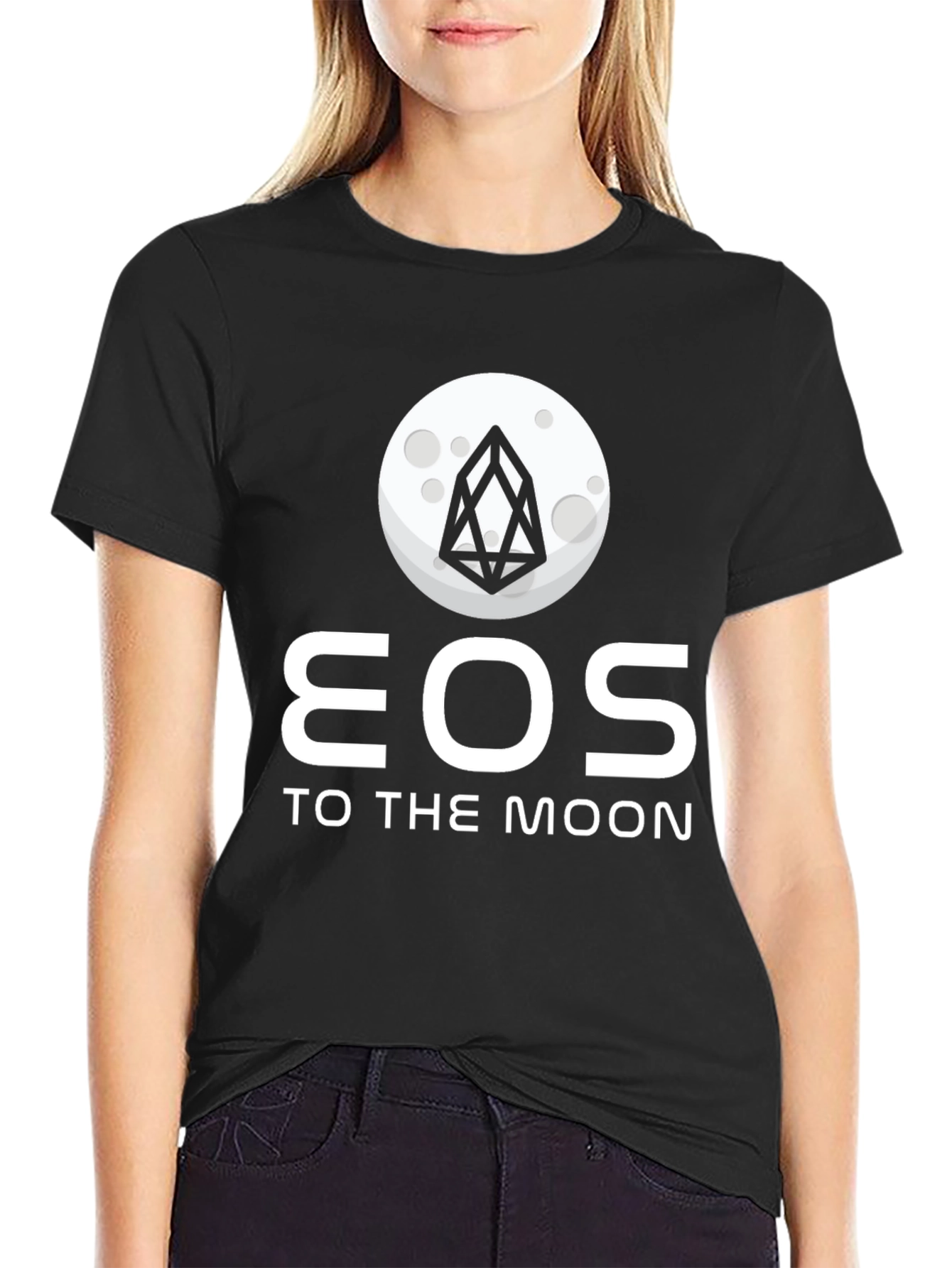 EOS To The Moon Black T-Shirt