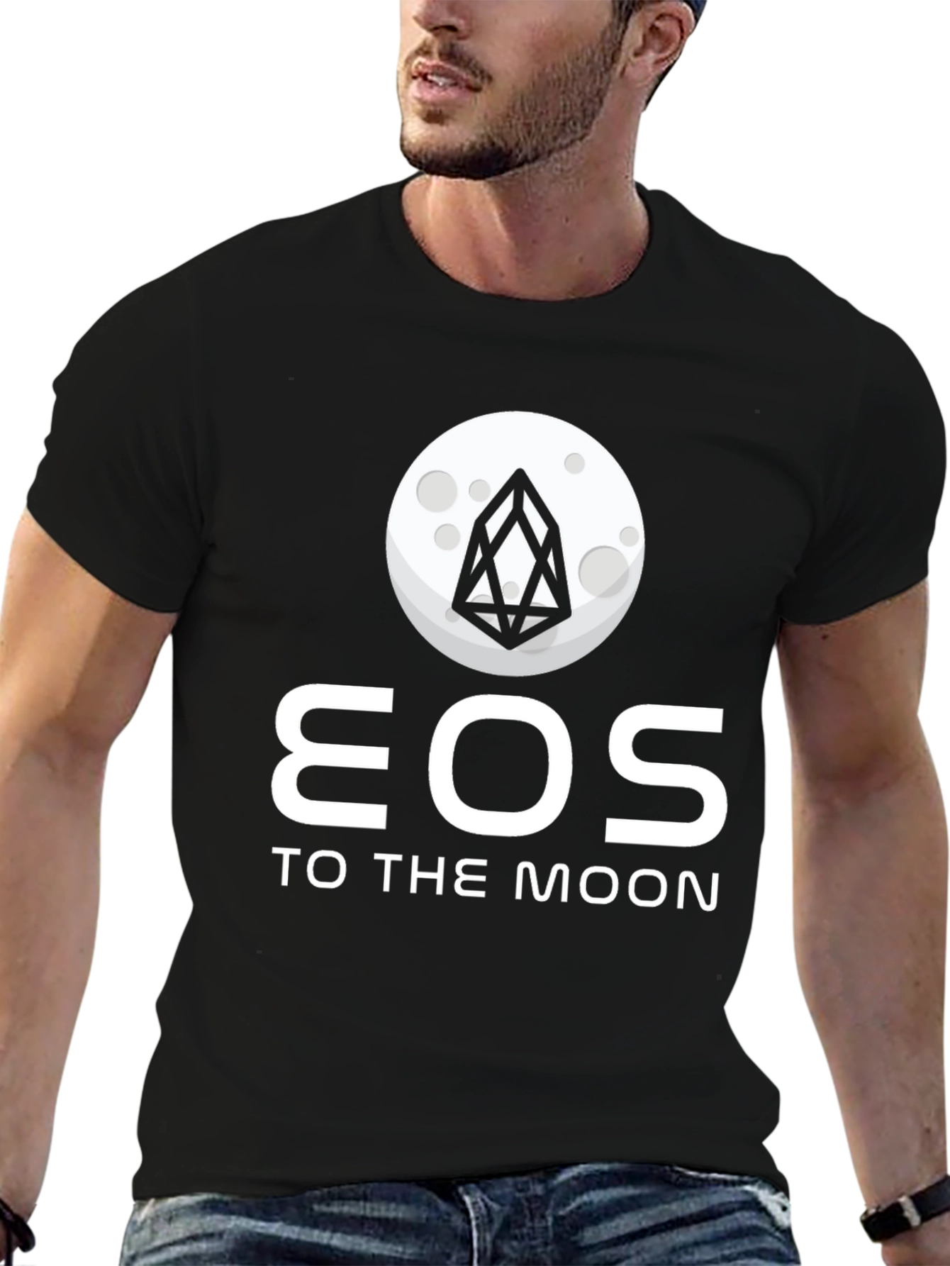 EOS To The Moon Black T-Shirt