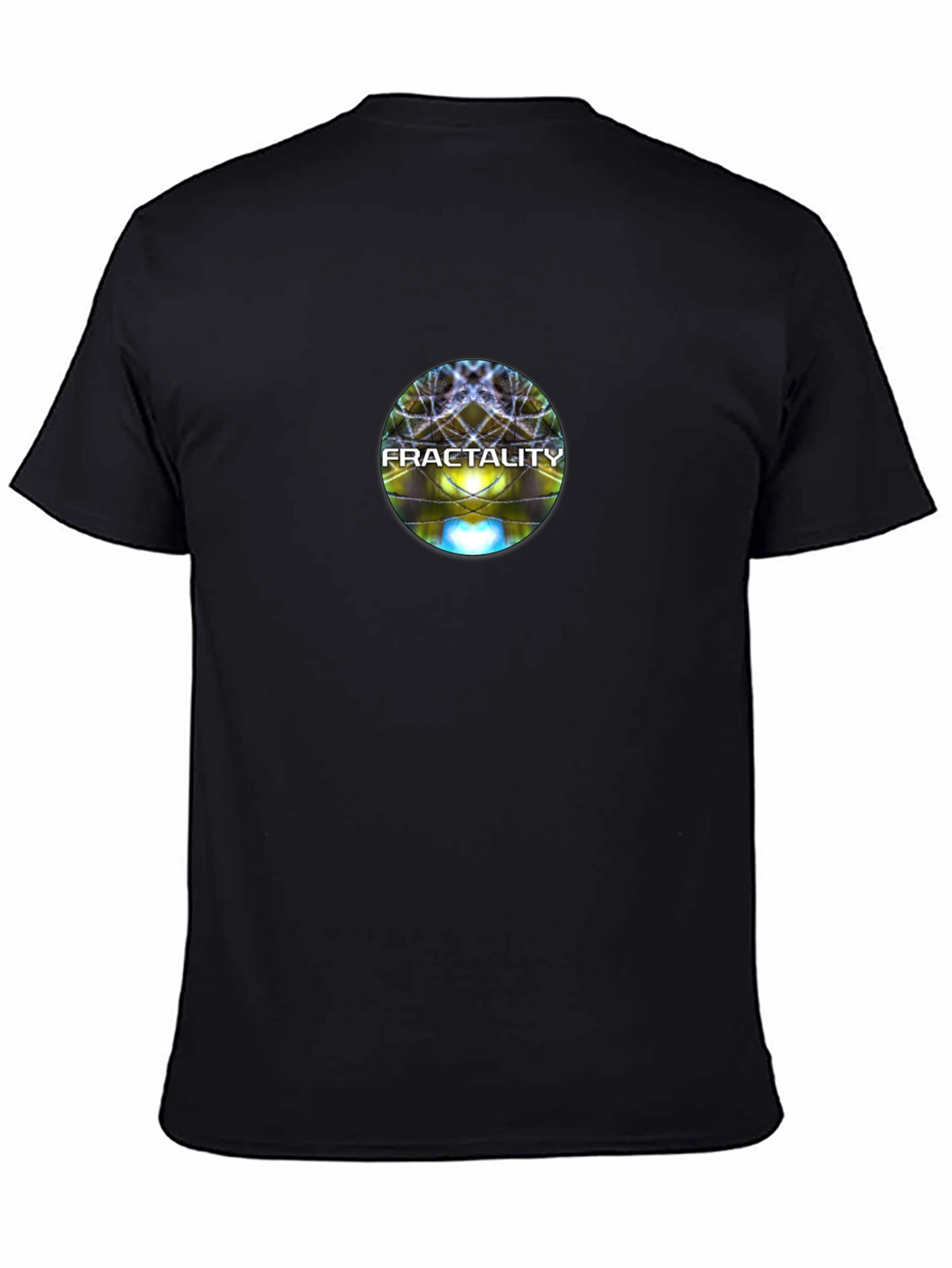 Fractality Graphic Print Black T-Shirt