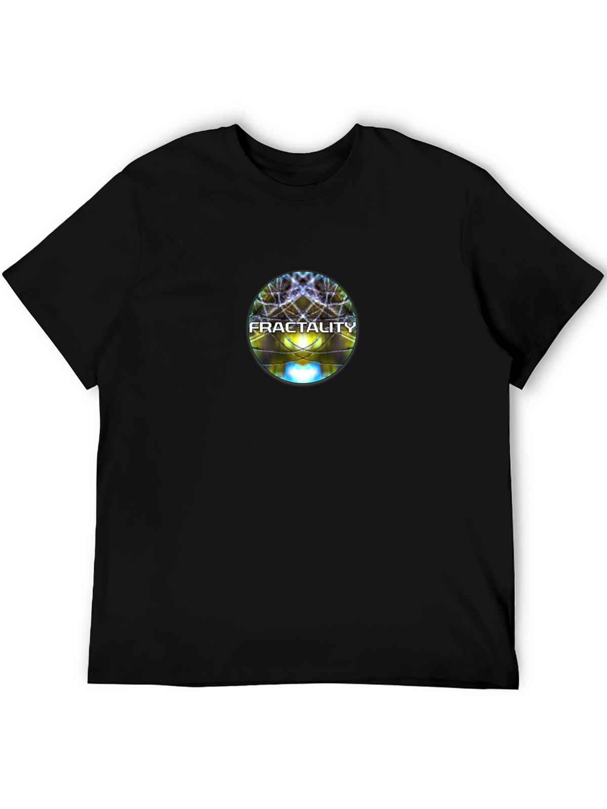 Fractality Graphic Print Black T-Shirt