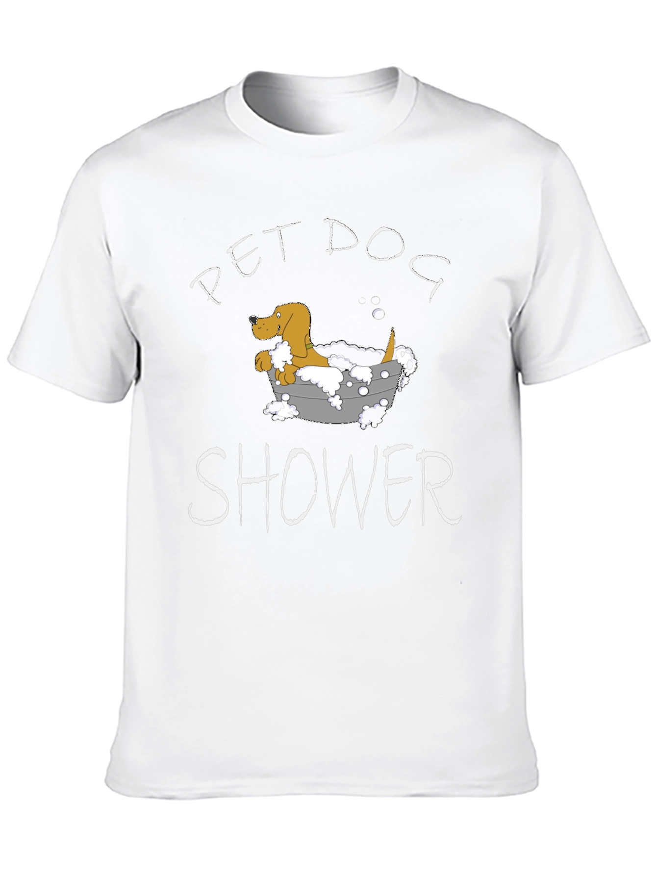 Pet Dog Shower Funny Graphic T-Shirt