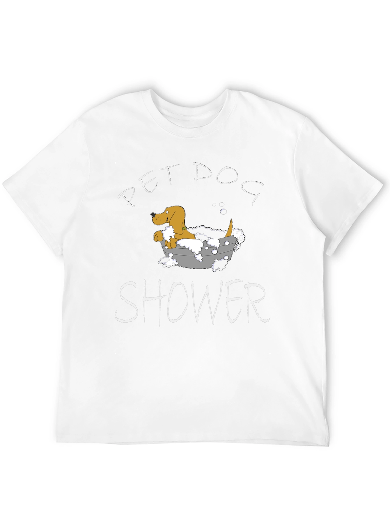 Pet Dog Shower Funny Graphic T-Shirt