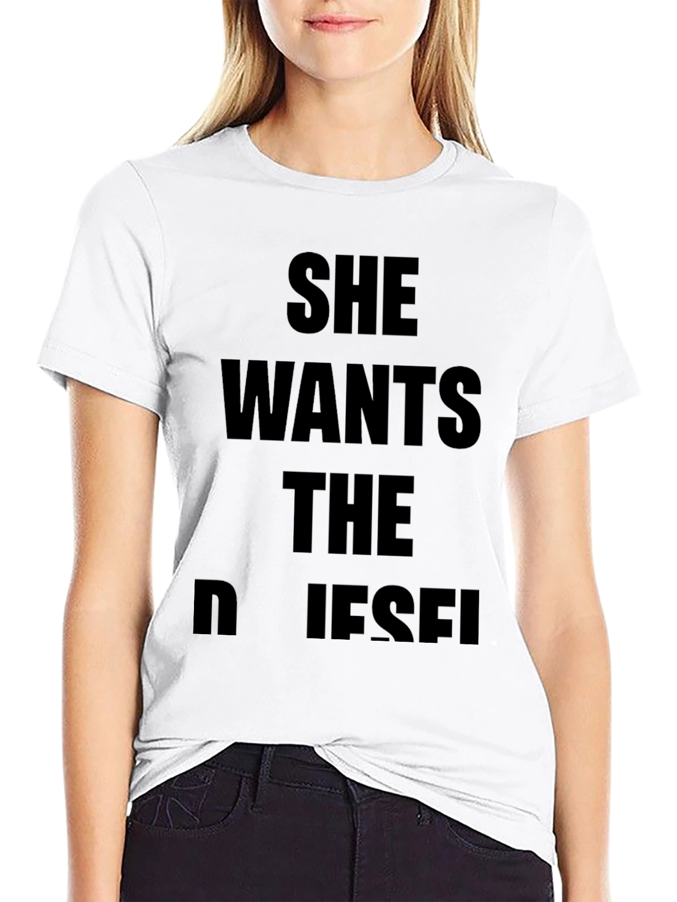 She Wants The Diesel Black T-Shirt