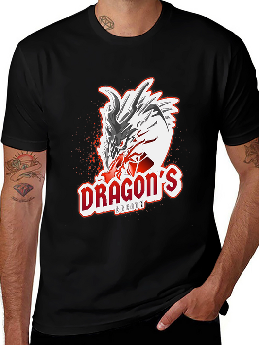 Dragons Breath Graphic Tee - Black Cotton T-Shirt