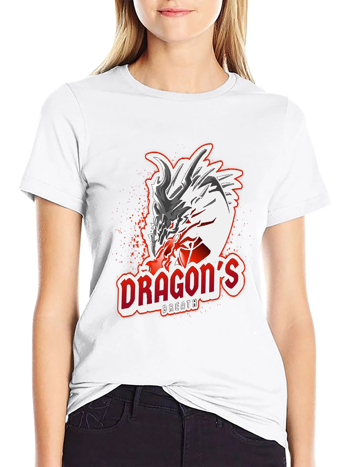 Dragons Breath Graphic Tee - Black Cotton T-Shirt