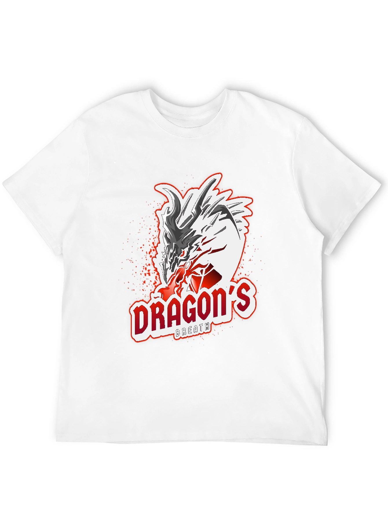 Dragons Breath Graphic Tee - Black Cotton T-Shirt