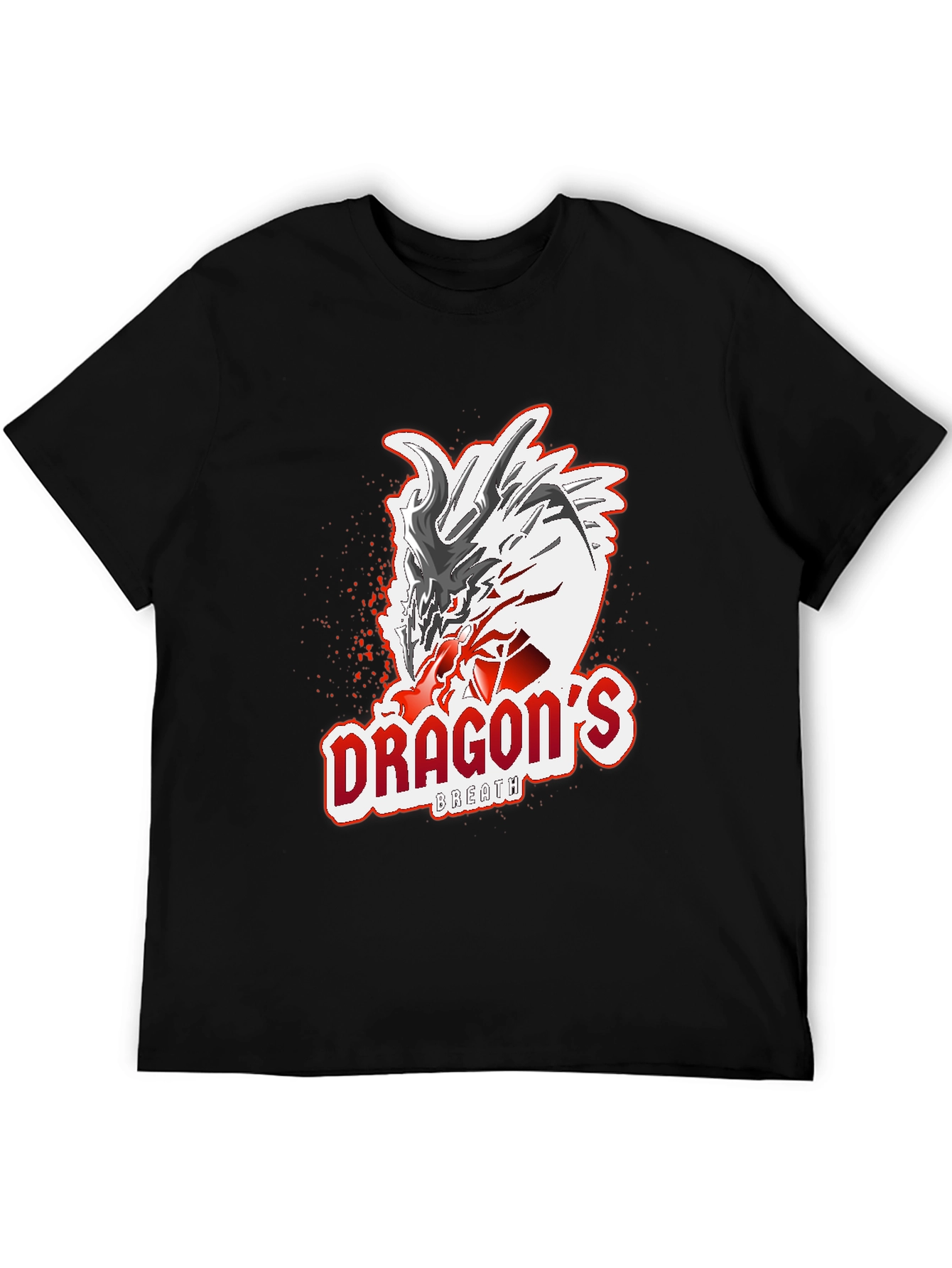 Dragons Breath Graphic Tee - Black Cotton T-Shirt