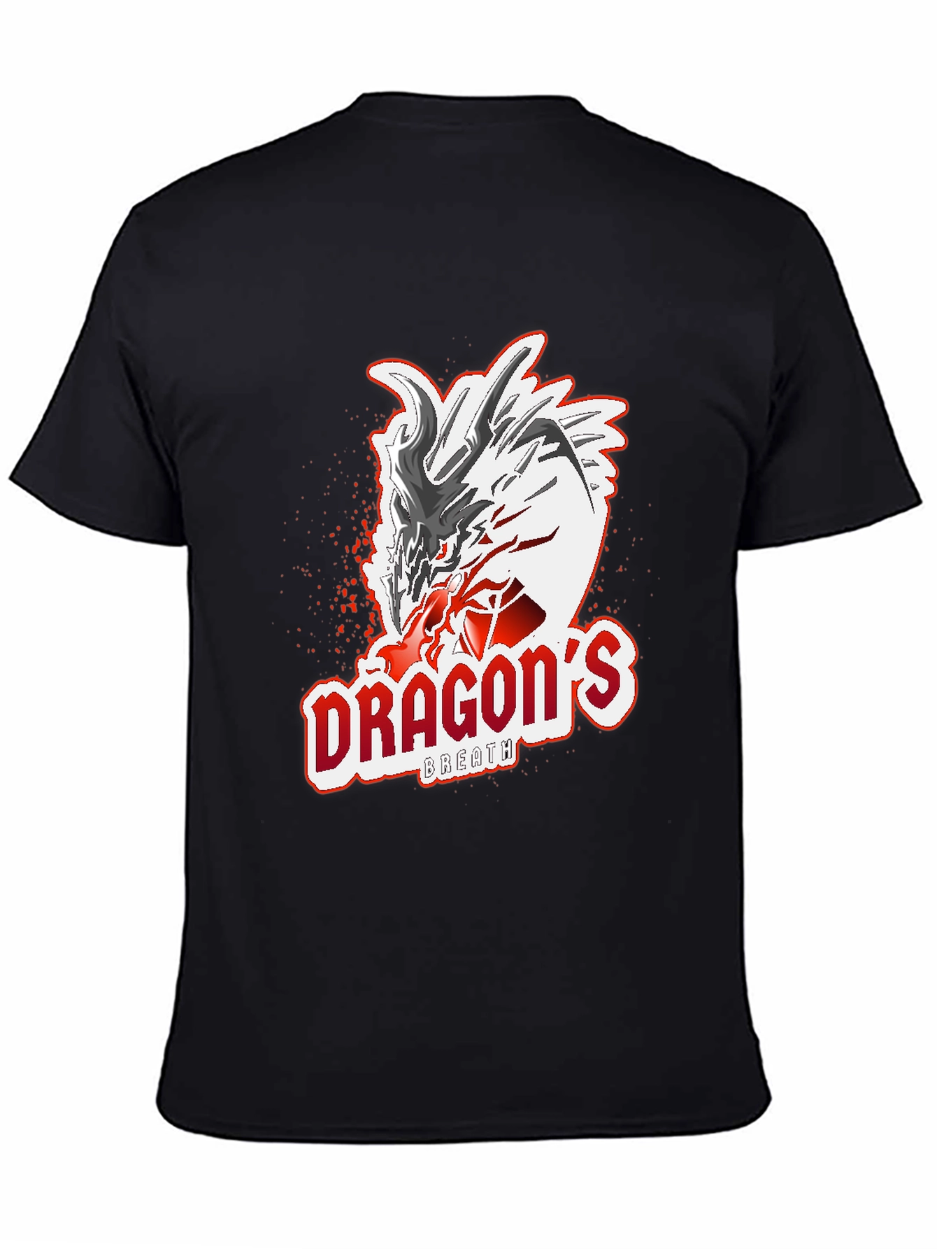 Dragons Breath Graphic Tee - Black Cotton T-Shirt
