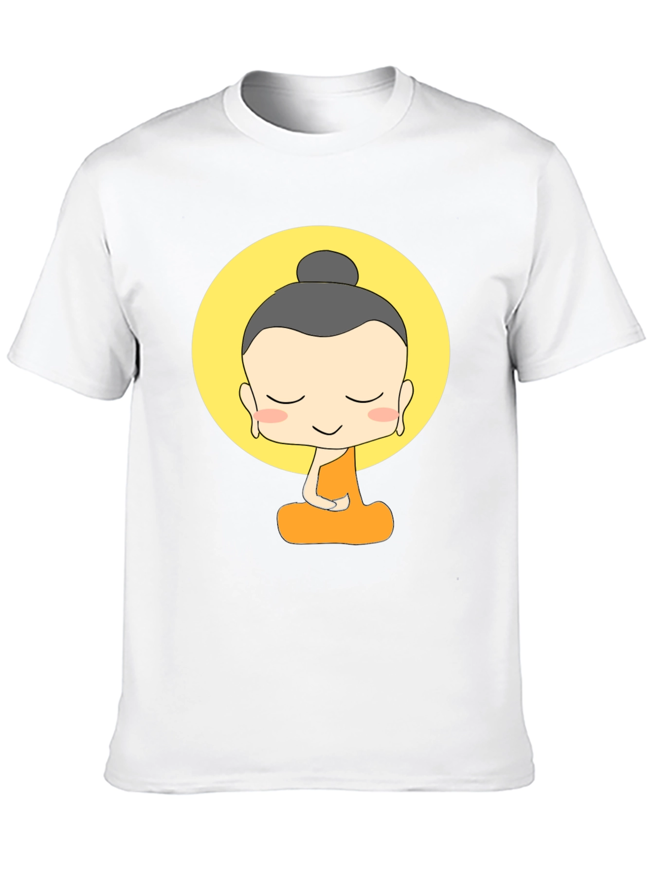 Cartoon Buddha Graphic T-Shirt