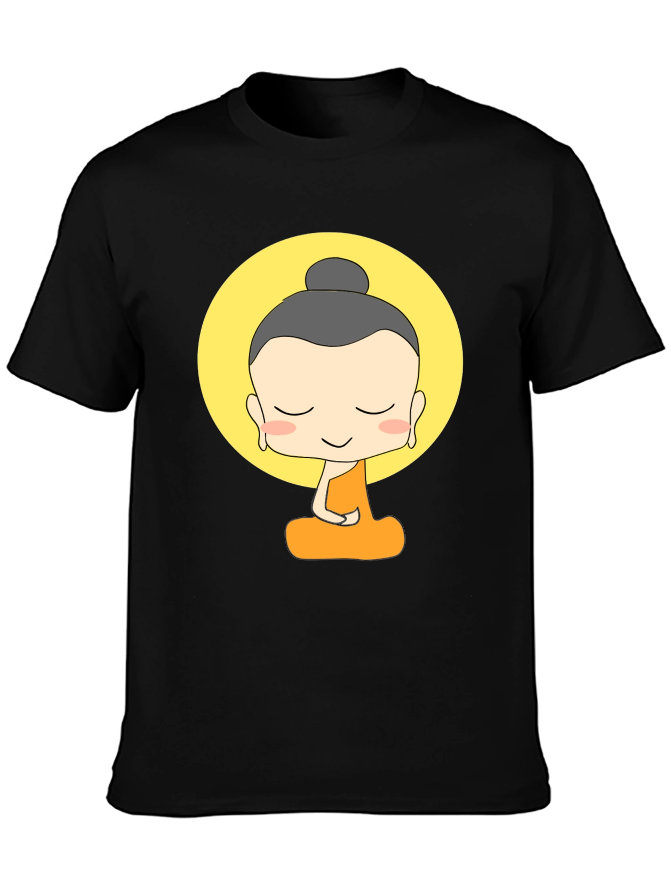 Cartoon Buddha Graphic T-Shirt