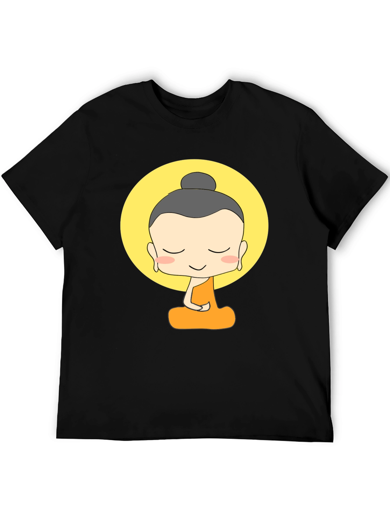 Cartoon Buddha Graphic T-Shirt
