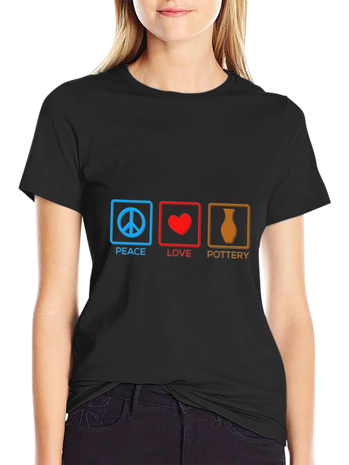 Peace Love Pottery T-Shirt - Unique Artist Gift
