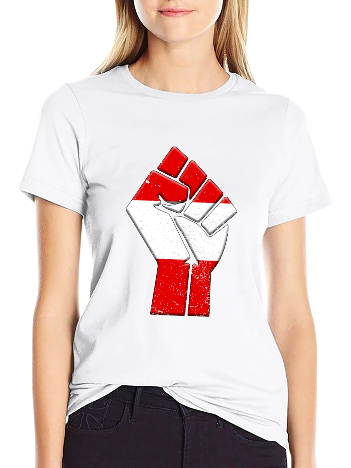 Austrian Flag Fist T-Shirt - Support Freedom