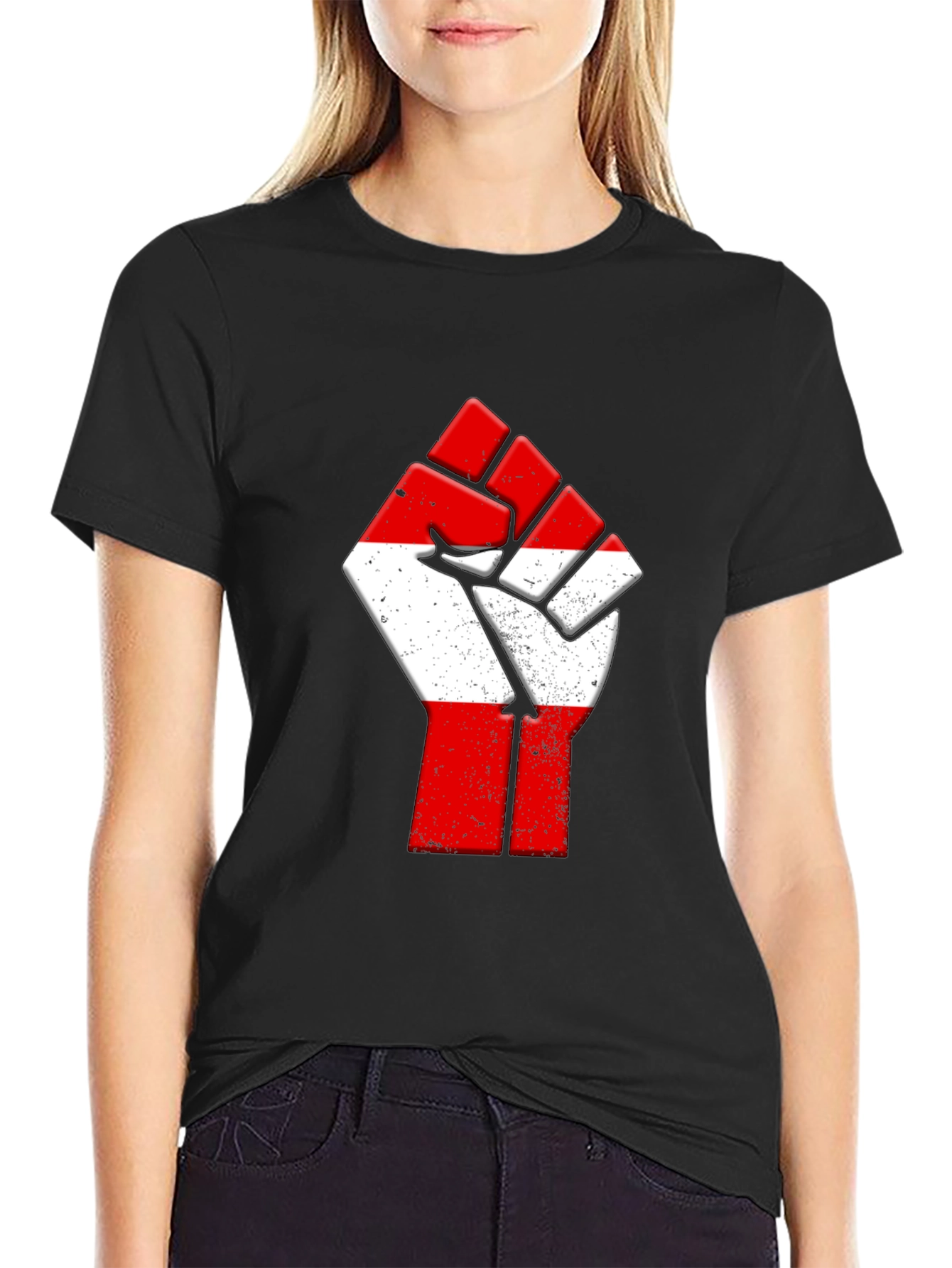Austrian Flag Fist T-Shirt - Support Freedom
