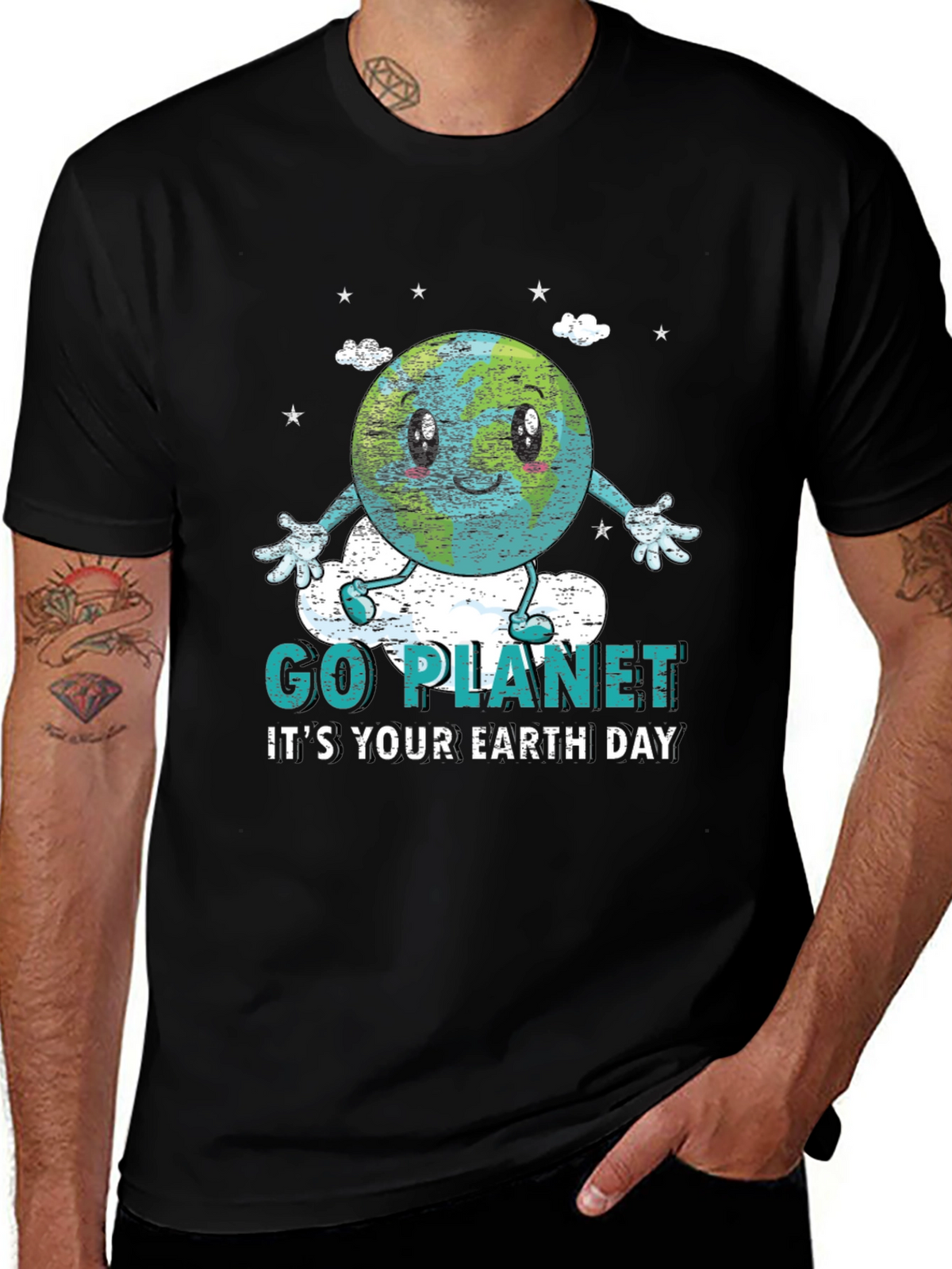 Go Planet Earth Day Graphic T-Shirt