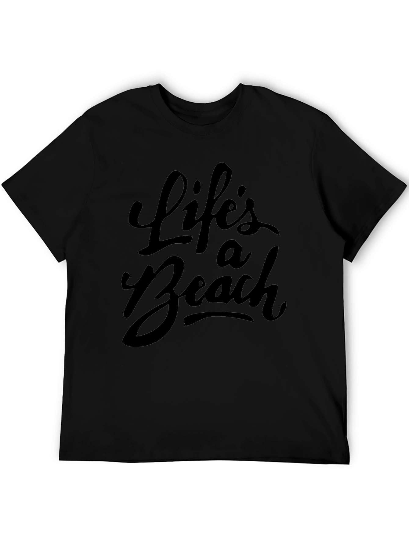 Lifes a Beach Graphic Tee - Black