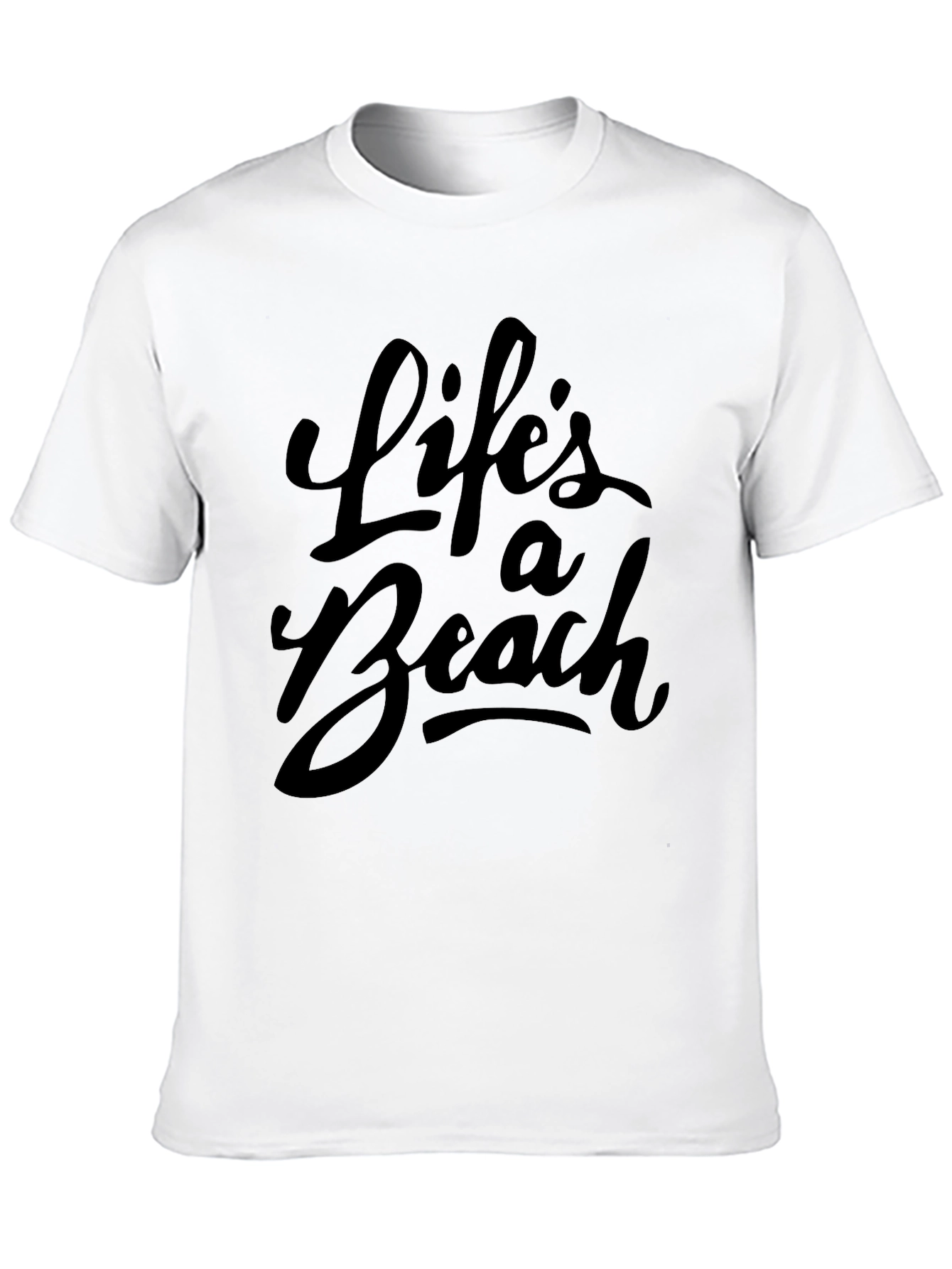 Lifes a Beach Graphic Tee - Black