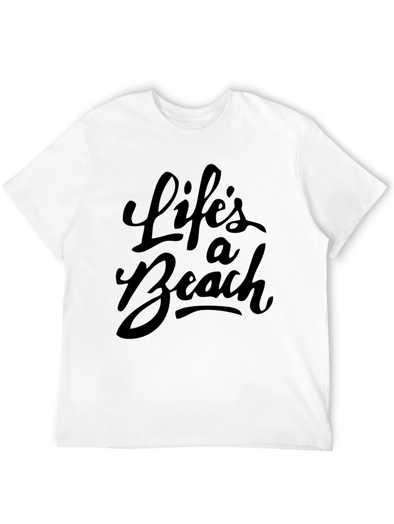 Lifes a Beach Graphic Tee - Black