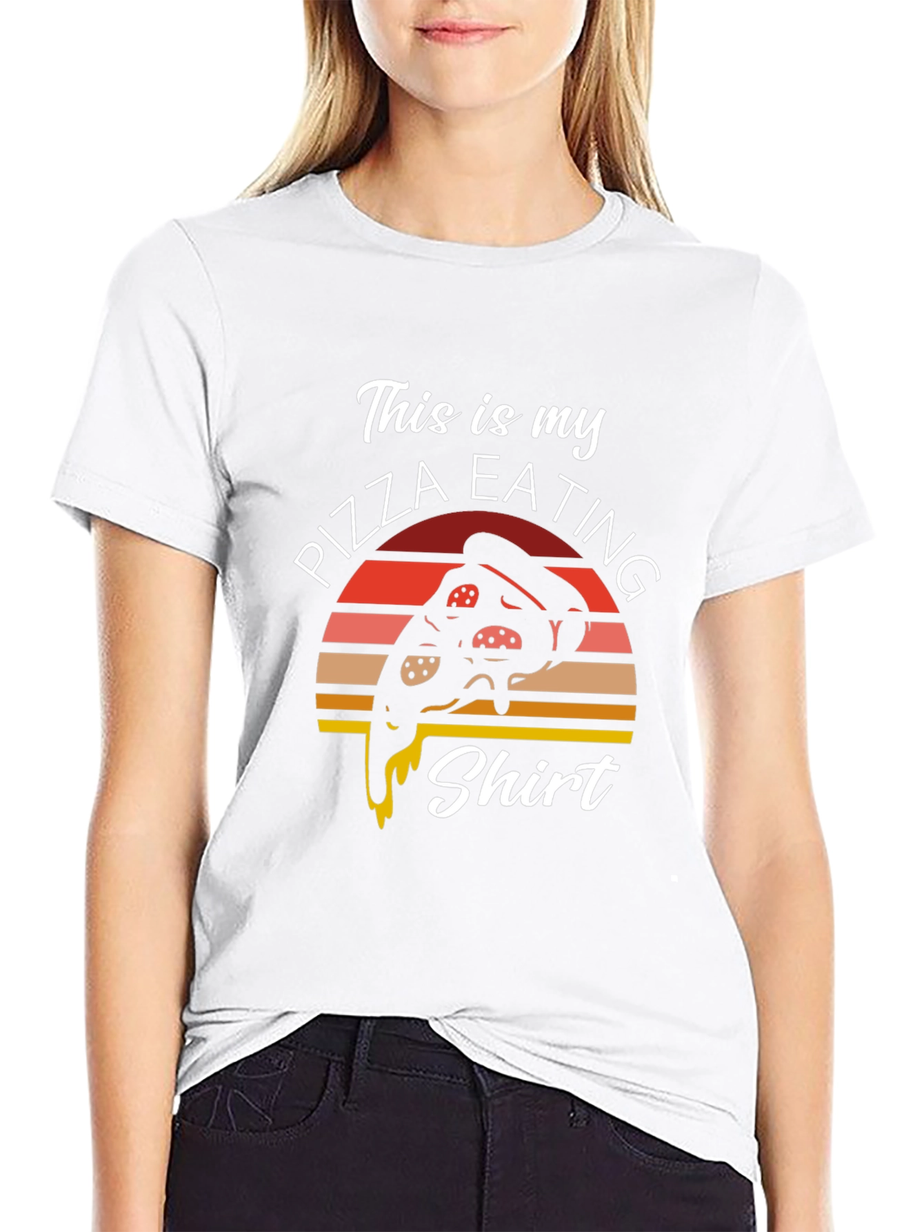 Pizza Eating Shirt - Funny Graphic Tee