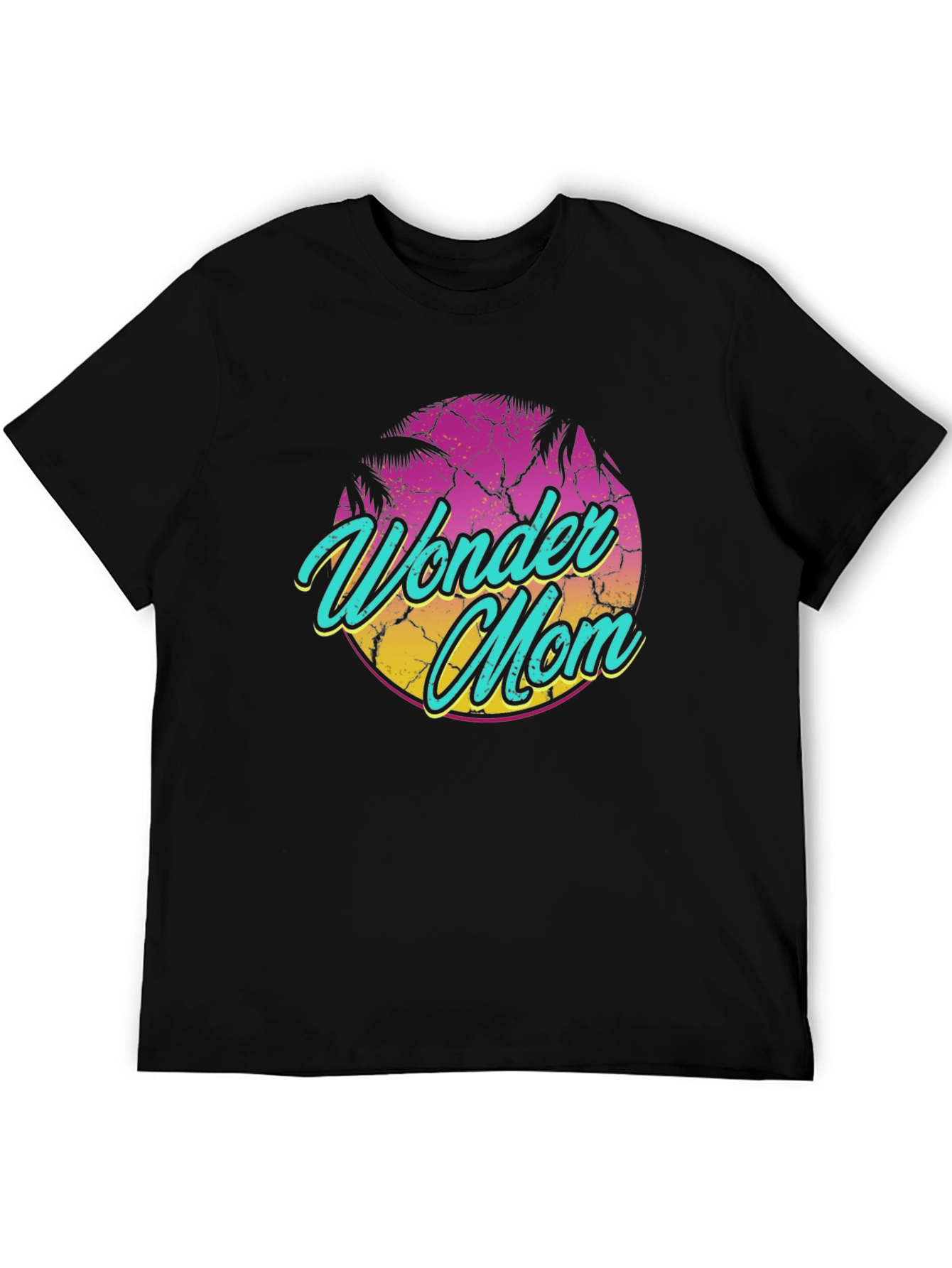 Wonder Mom Retro Graphic Tee - Black T-Shirt