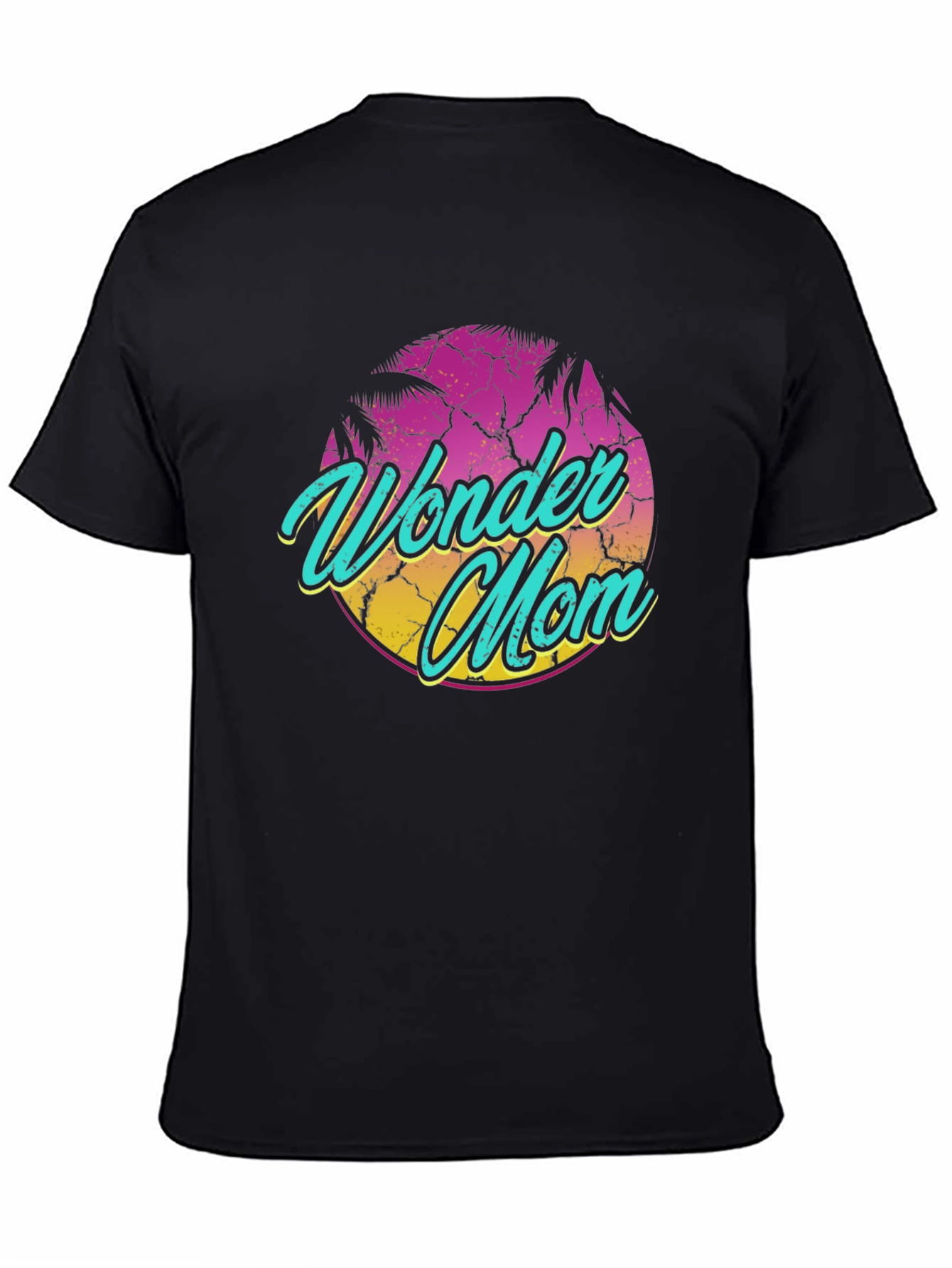 Wonder Mom Retro Graphic Tee - Black T-Shirt