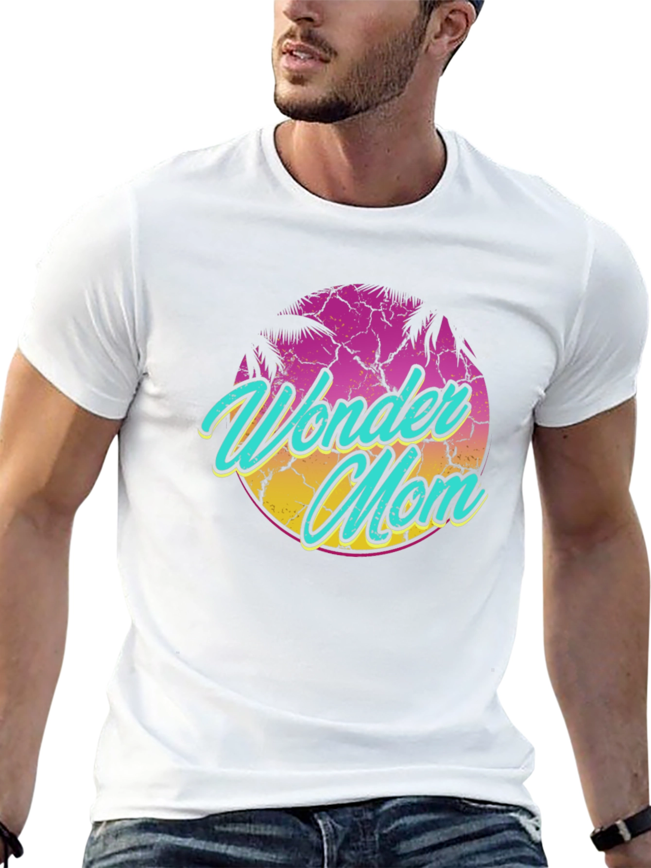 Wonder Mom Retro Graphic Tee - Black T-Shirt