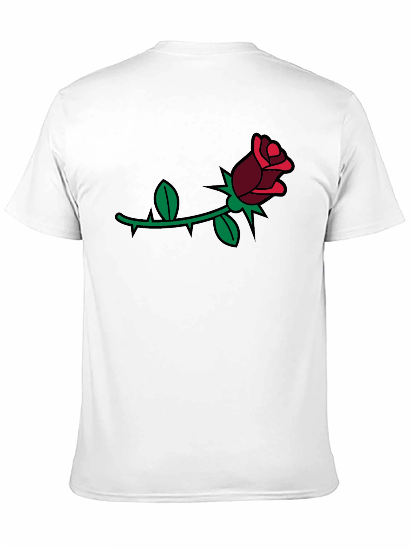 Rose Graphic Tee - Black Casual Comfort