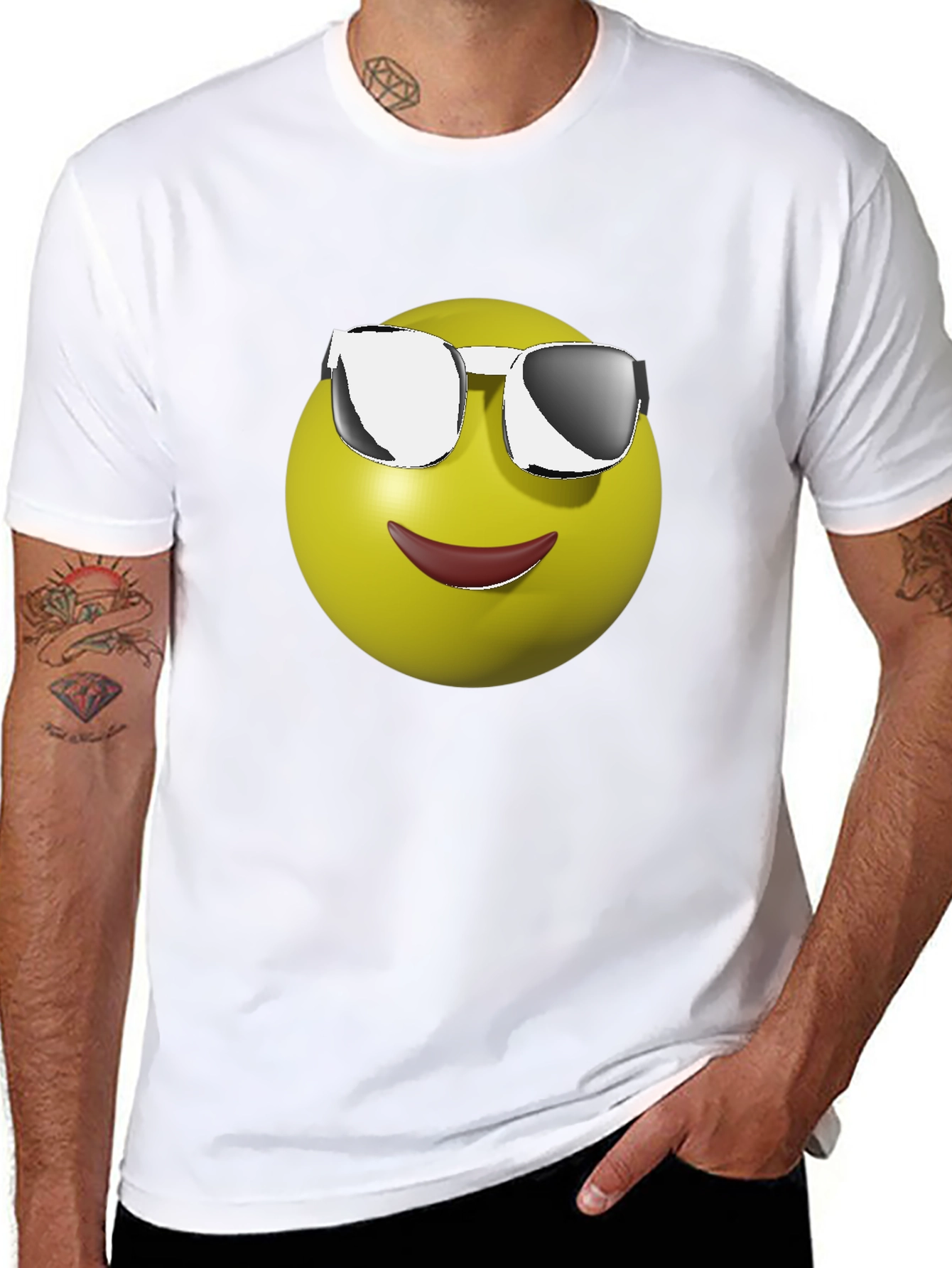 Cool Emoji Black T-Shirt
