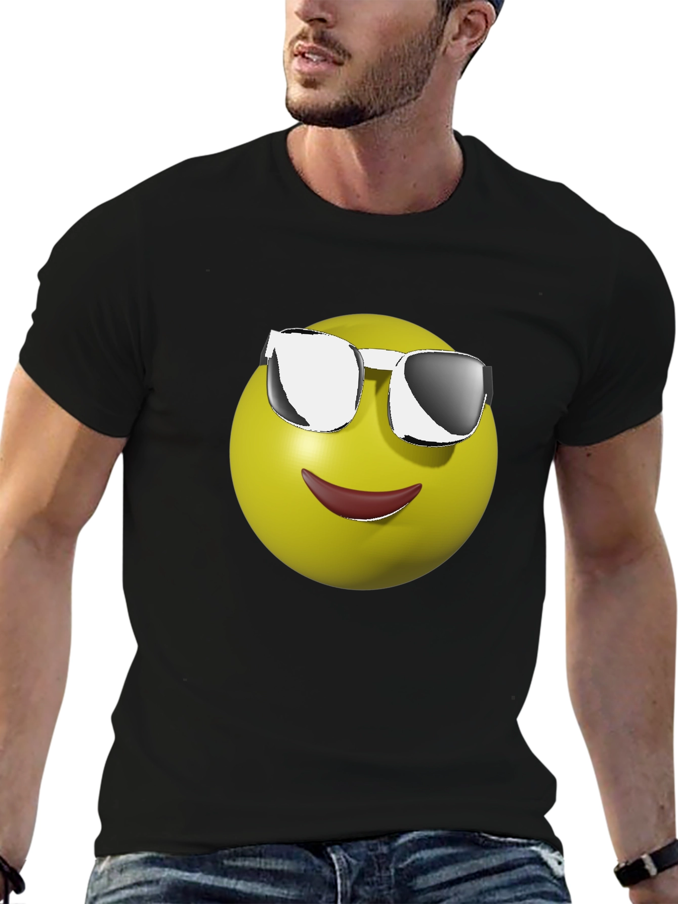 Cool Emoji Black T-Shirt