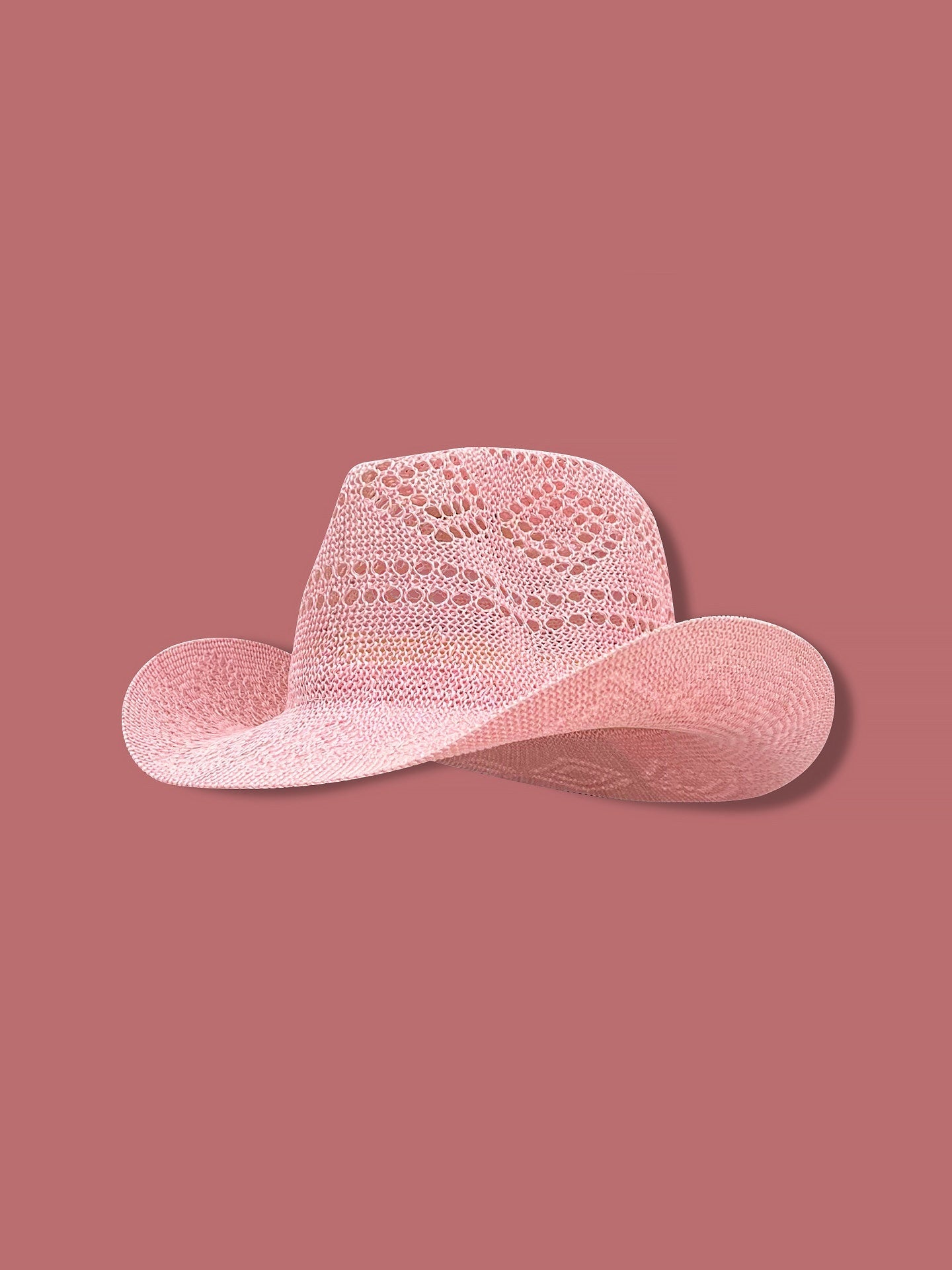 Breathable Knit Western Cowboy Hat for Summer Beach and Sun Protection