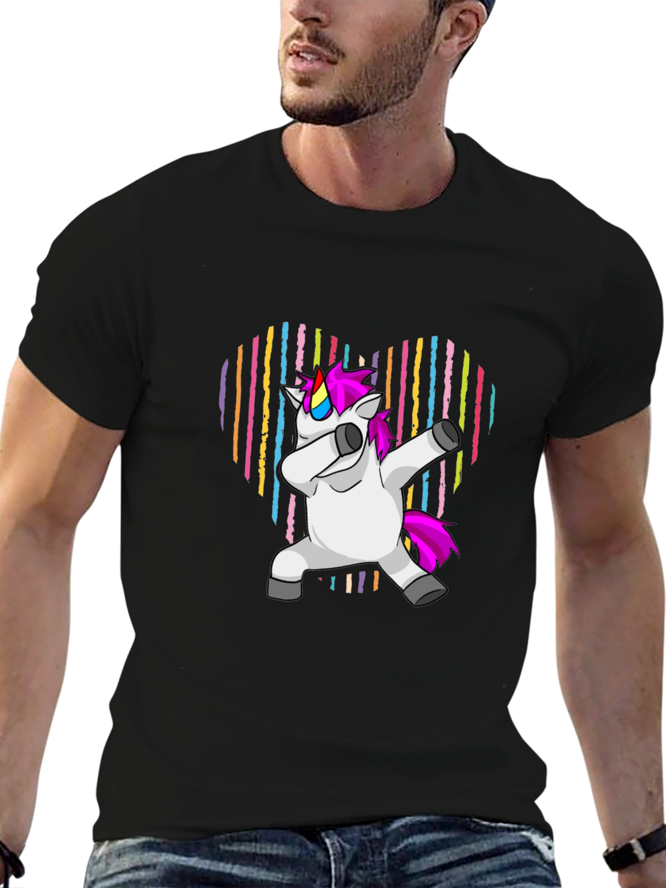 Unicorn Dabbing Heart T-Shirt