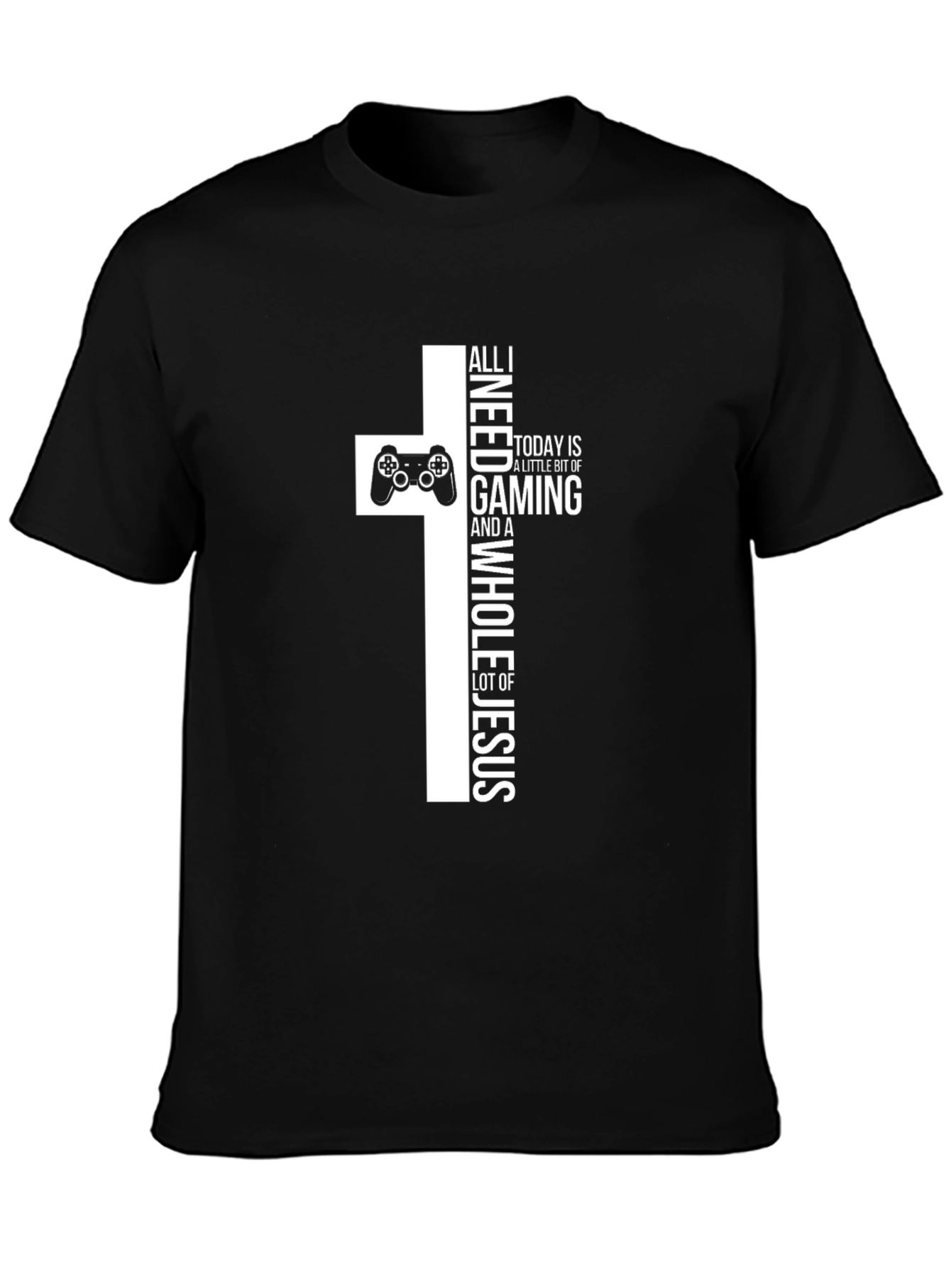 Gaming & Jesus Cross T-Shirt - Gamer Christian Tee