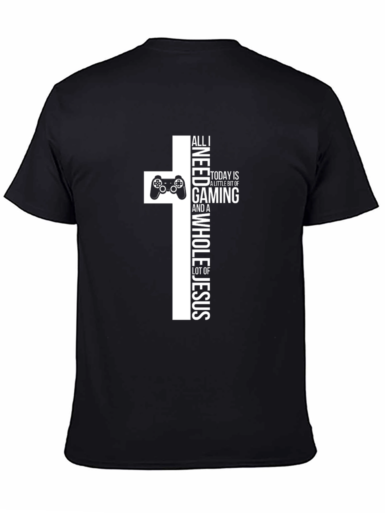 Gaming & Jesus Cross T-Shirt - Gamer Christian Tee