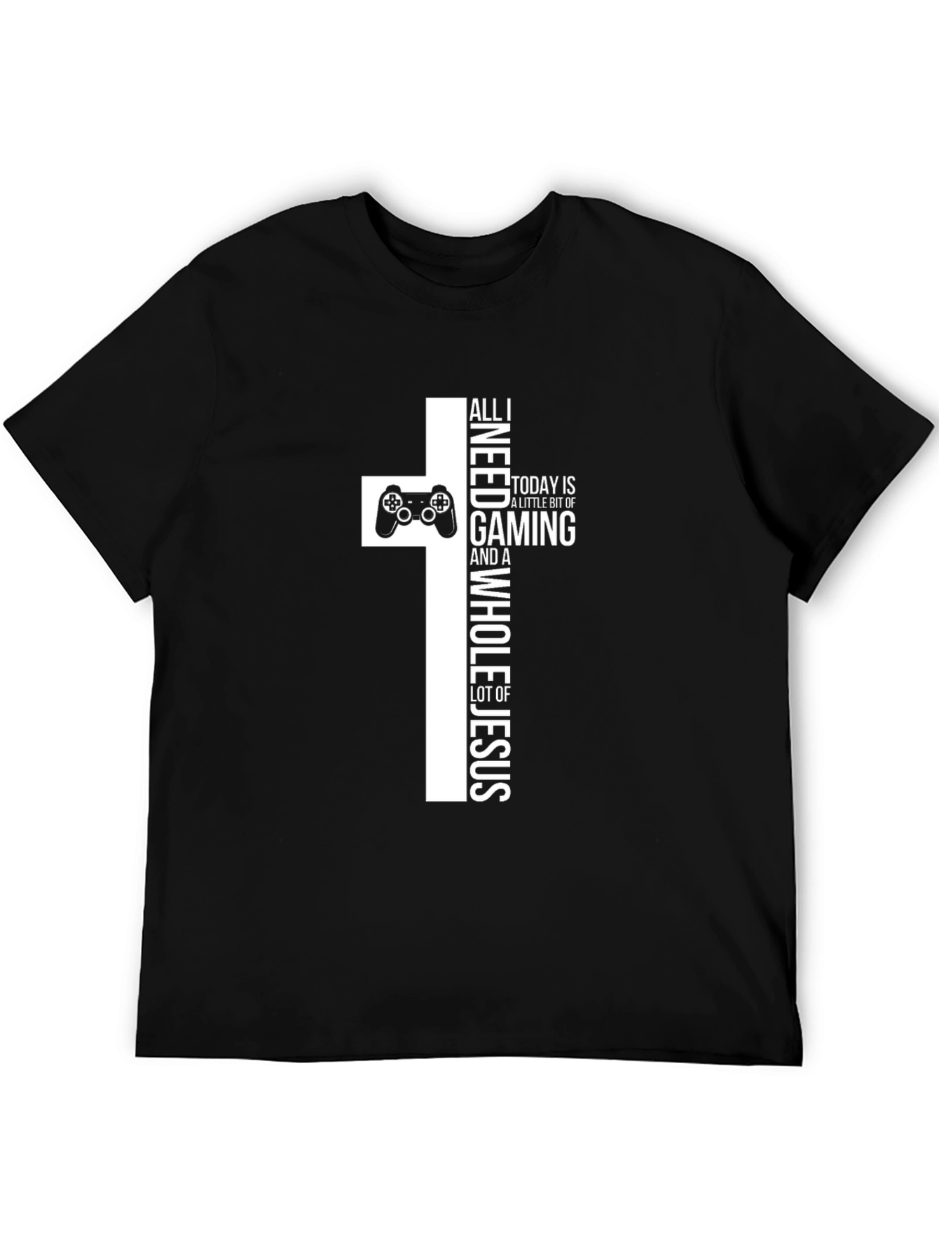 Gaming & Jesus Cross T-Shirt - Gamer Christian Tee