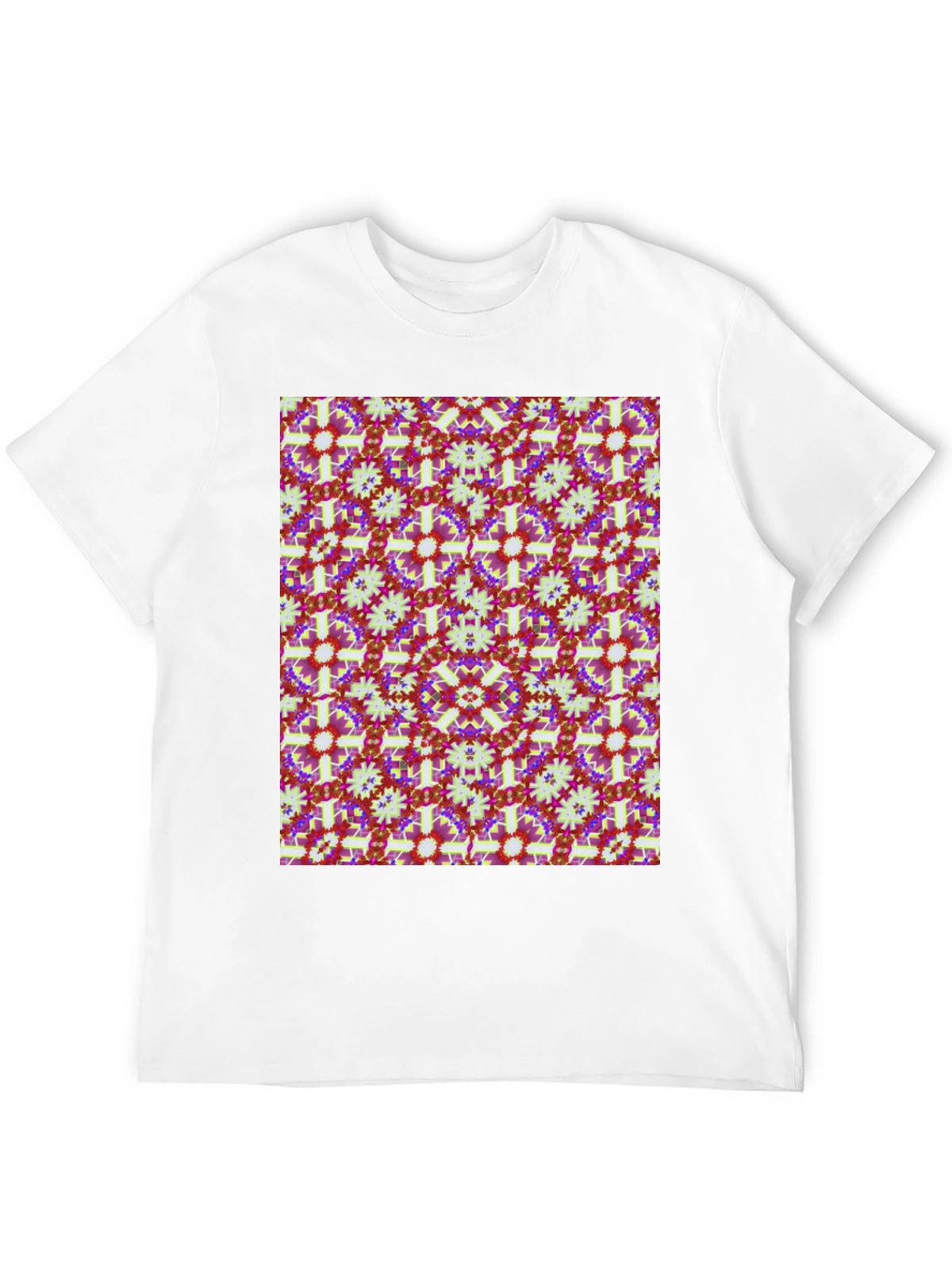 Patterned Mens Black T-Shirt