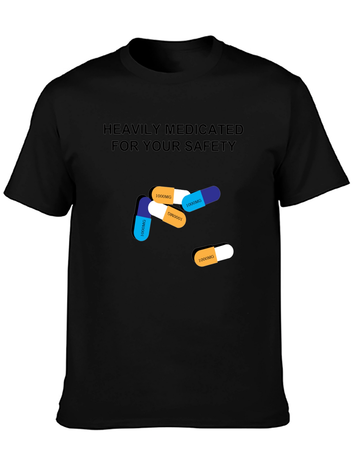 Heavily Medicated T-Shirt Funny Graphic Tee