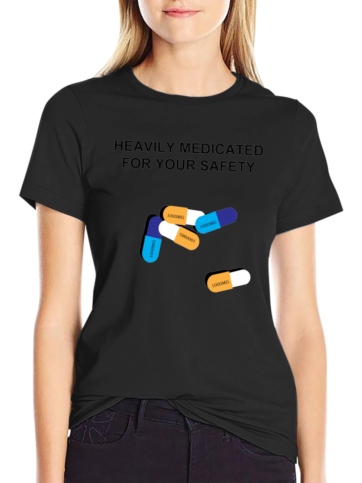 Heavily Medicated T-Shirt Funny Graphic Tee