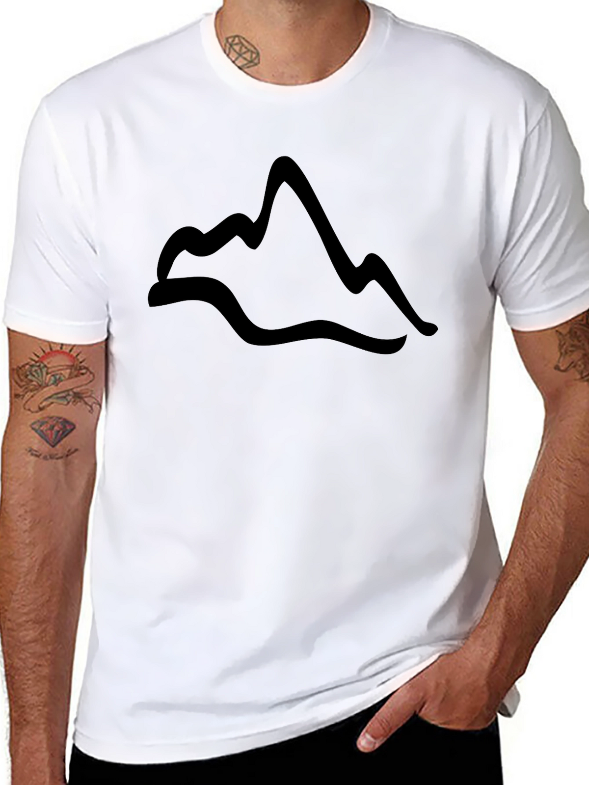 Mountain Graphic Black T-Shirt - Adventure Ready