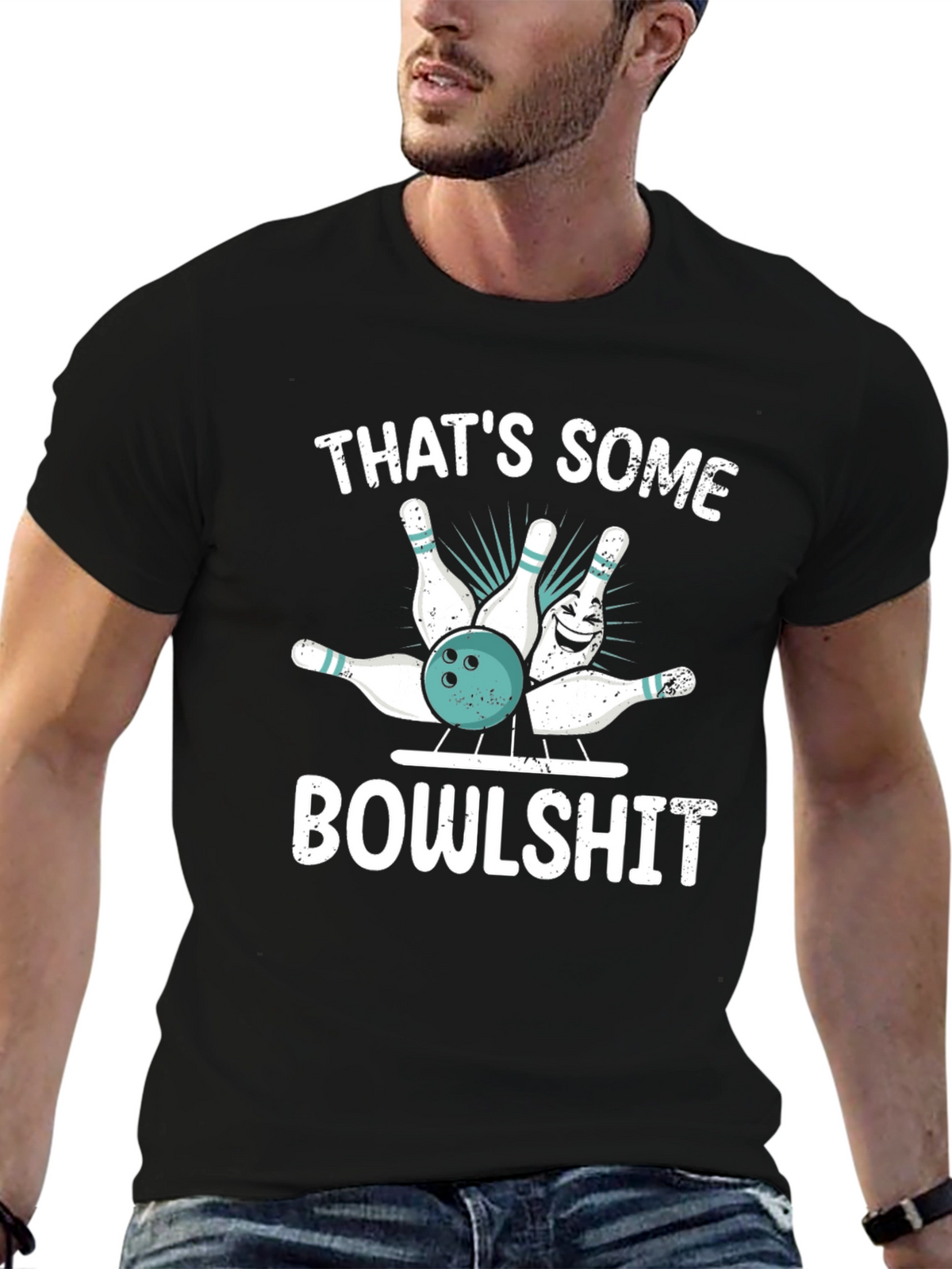 Funny Bowling T-Shirt: Thats Some Bowlshit Graphic Tee
