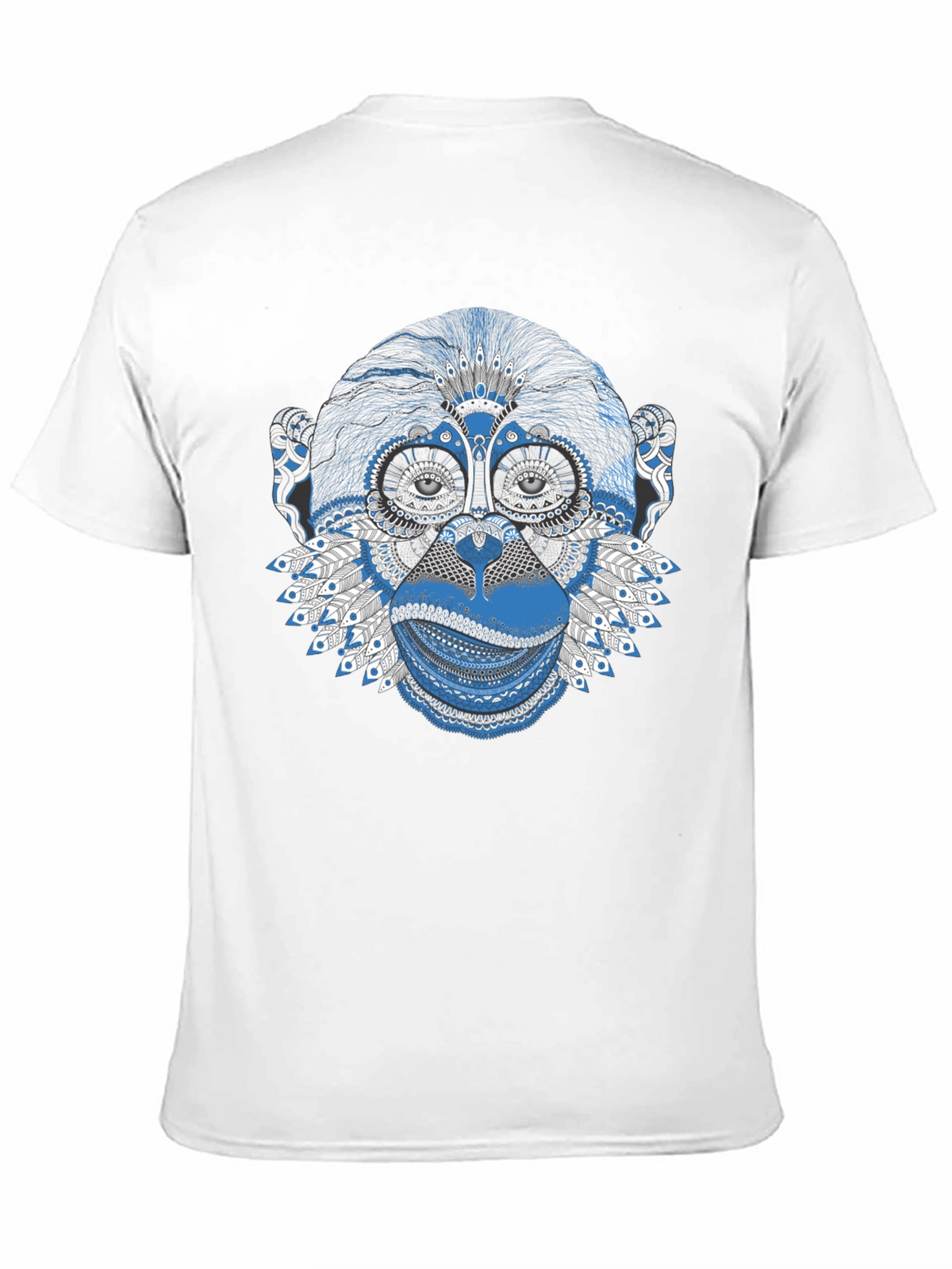 Tribal Monkey Graphic Tee - Stylish Mens Black T-Shirt