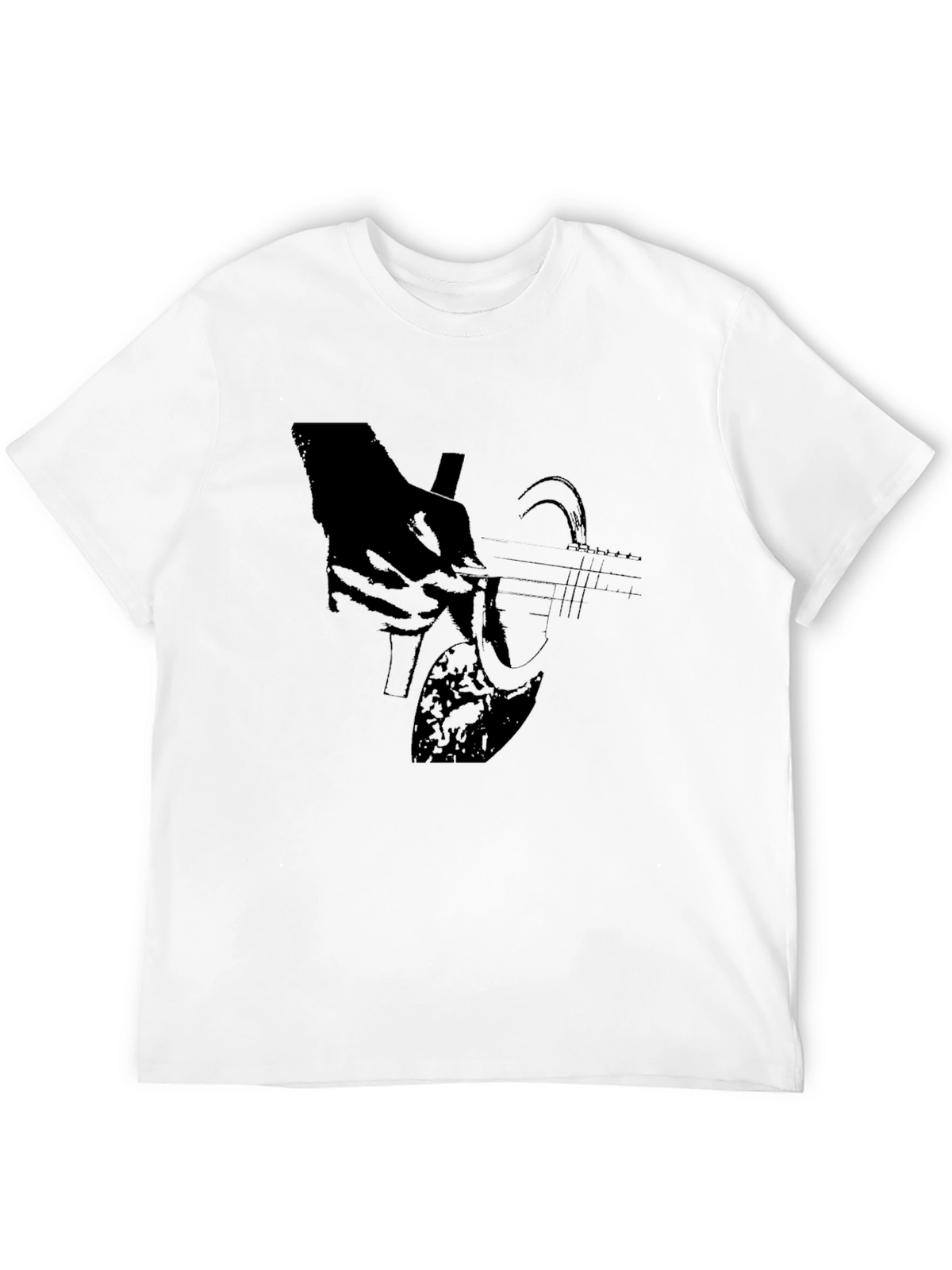 Guitar Player Black T-Shirt Graphic Tee