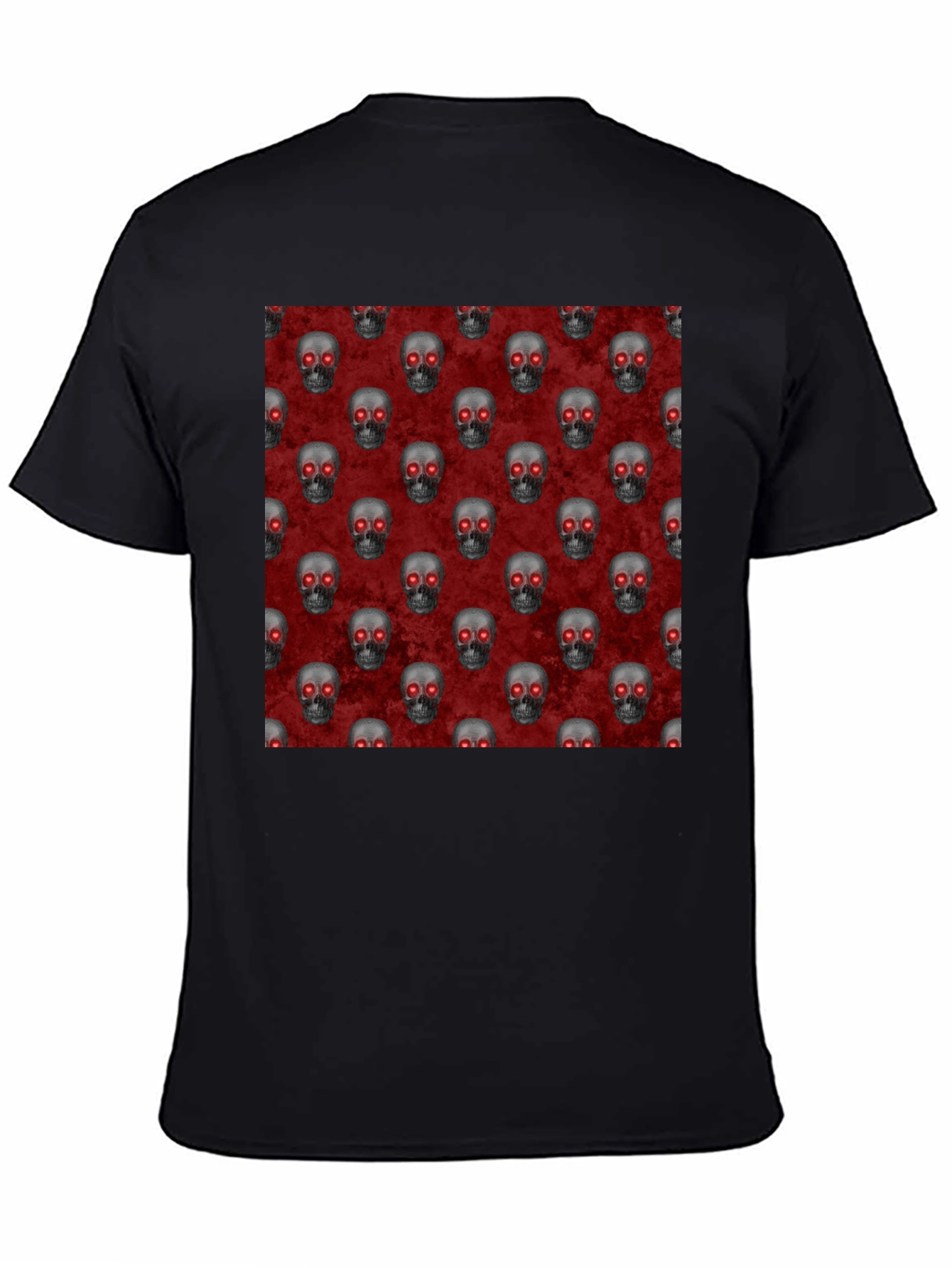 Skull Pattern T-Shirt - Gothic Style
